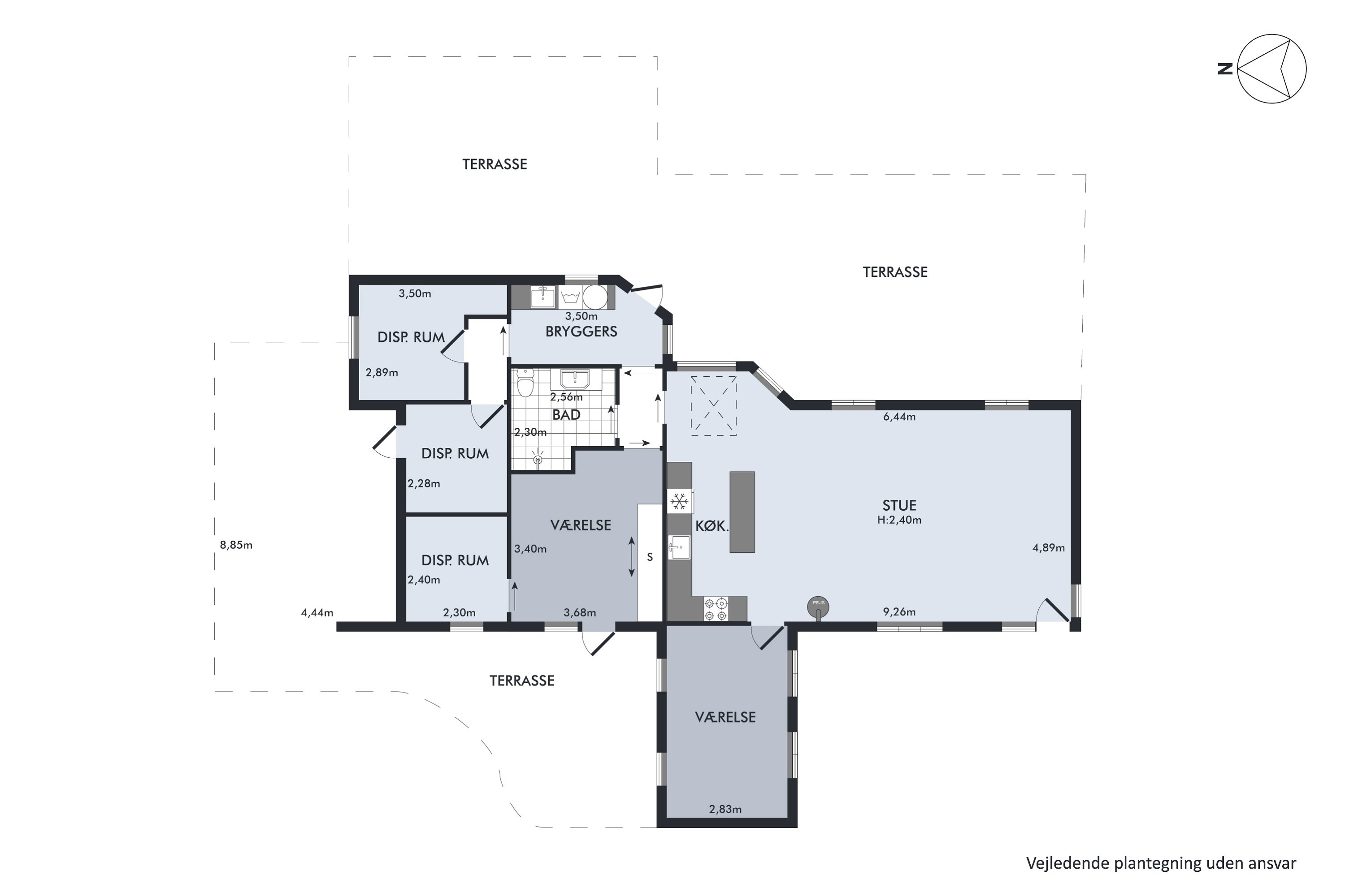 Plantegninger billede af Lindevej 28, 8500 Grenaa
