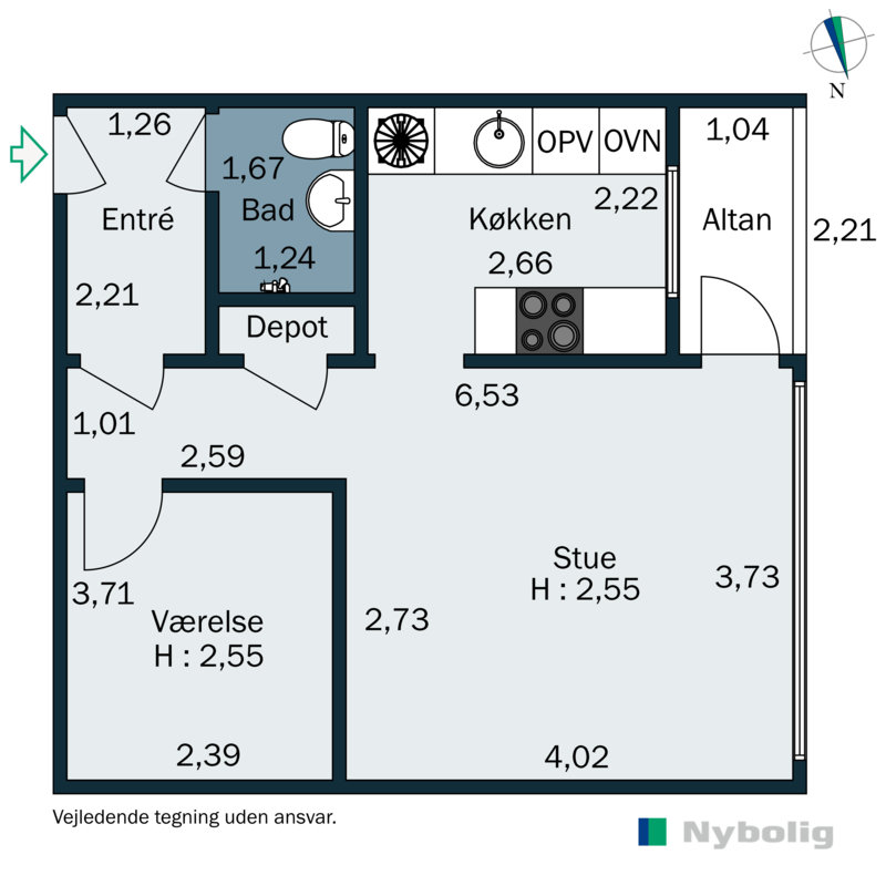Plantegninger billede af Jordbrovej 25, st.. 3., Christiansbjerg , 8200 Aarhus N