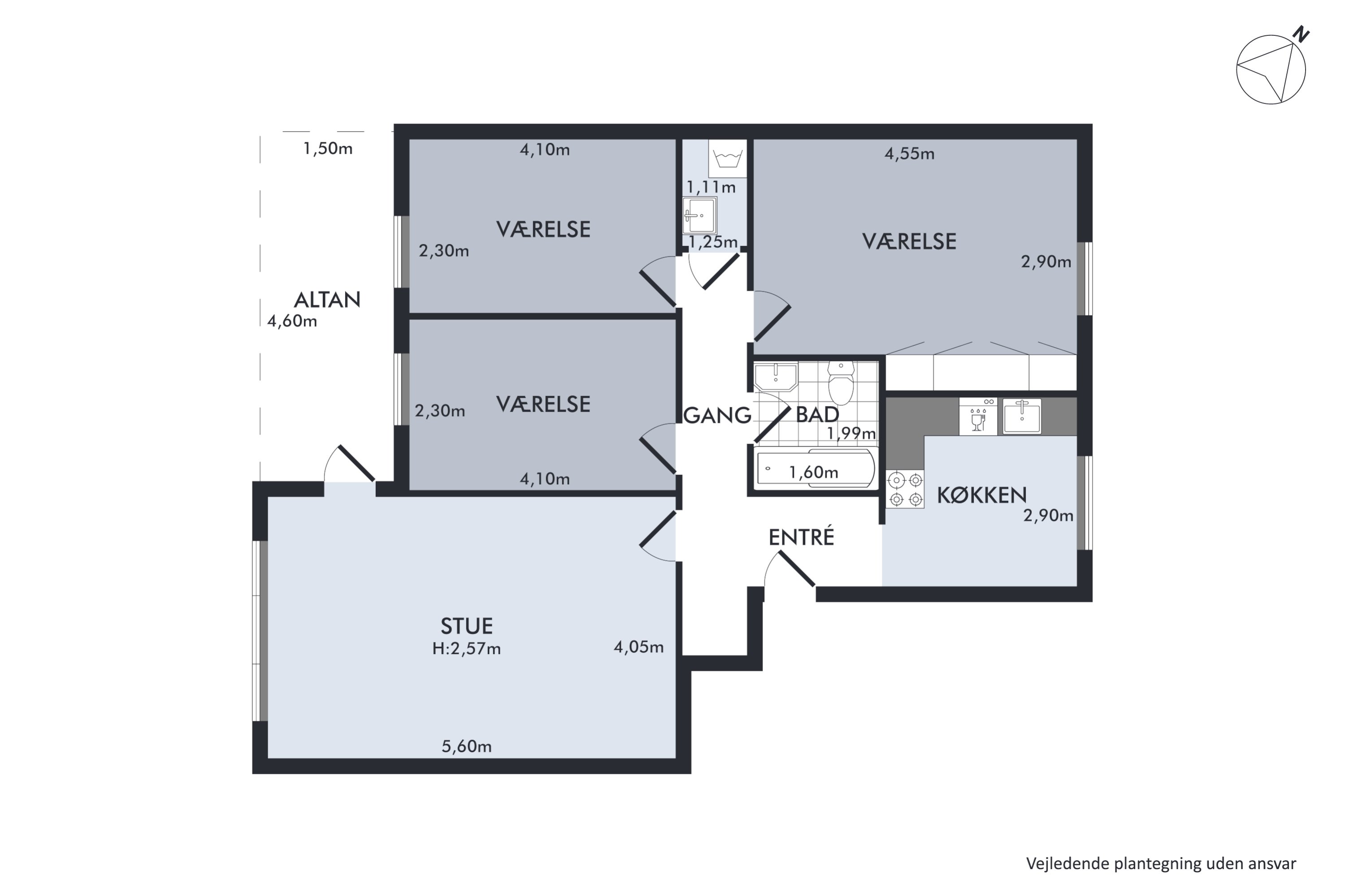 Plantegninger billede af Ægirsvej 35, 3. th., 8920 Randers NV
