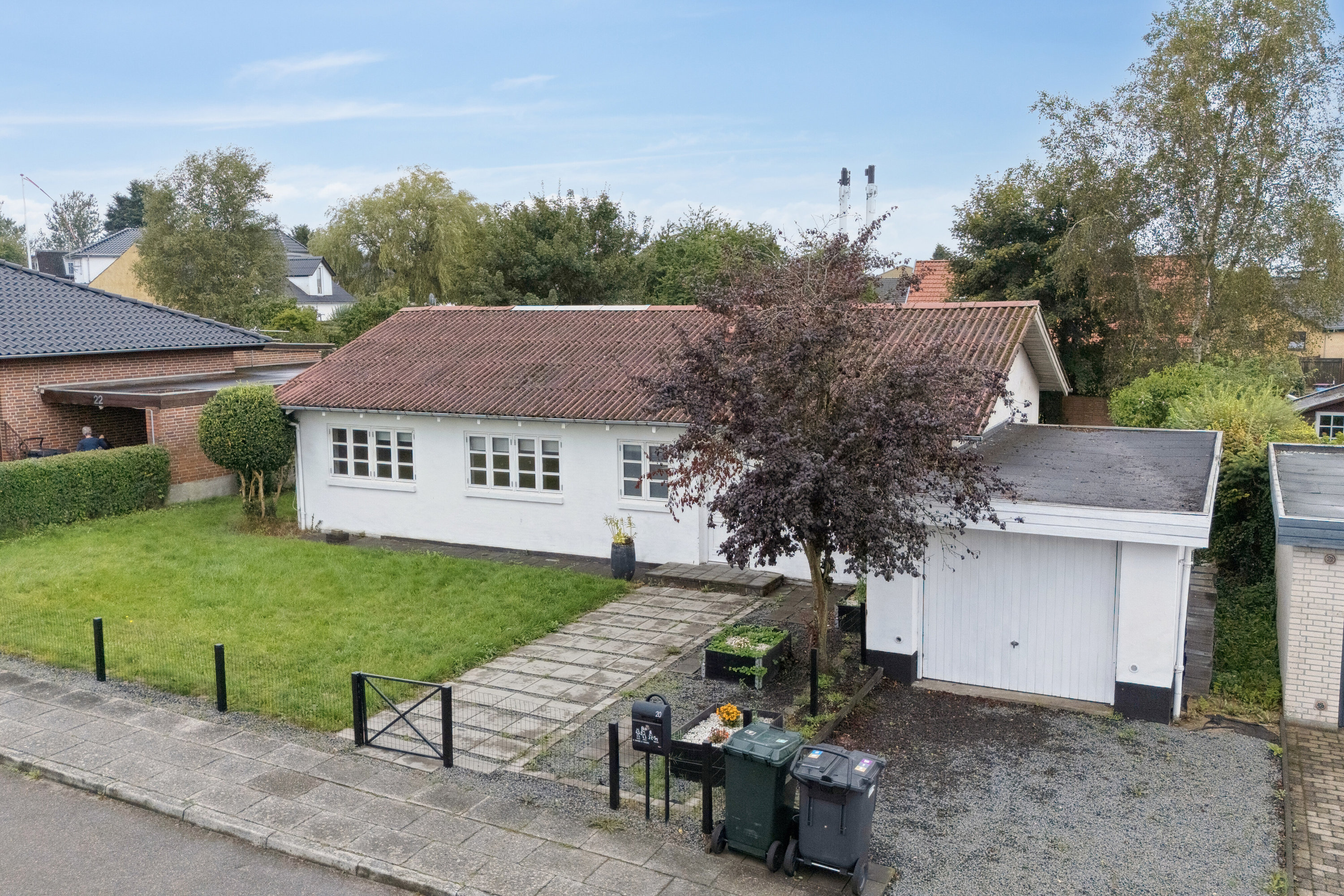 Fremhævet set fra vejen billede i fuldskærmstilstand. Billede af Toften 20, 7441 Bording