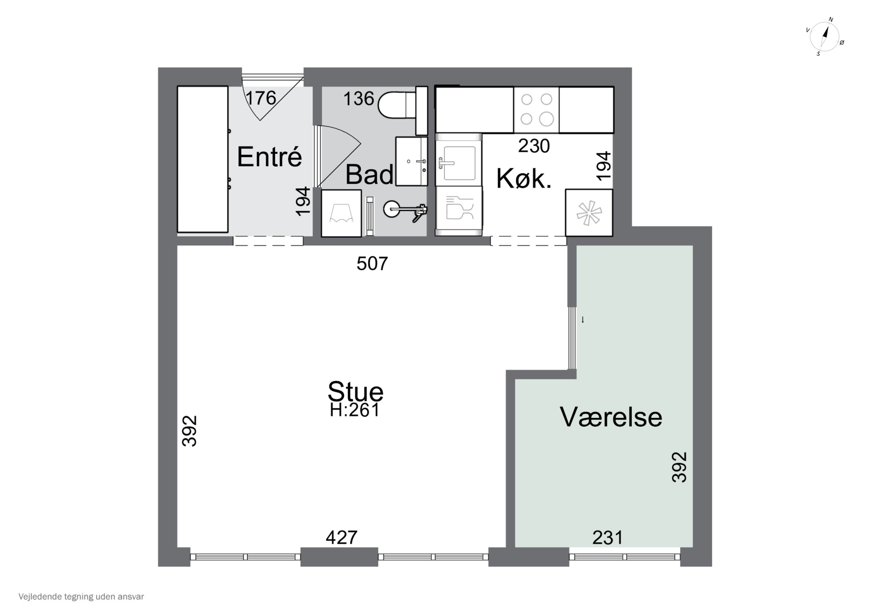 Plantegninger billede af Skomagergade 25, 2. 301., 4000 Roskilde