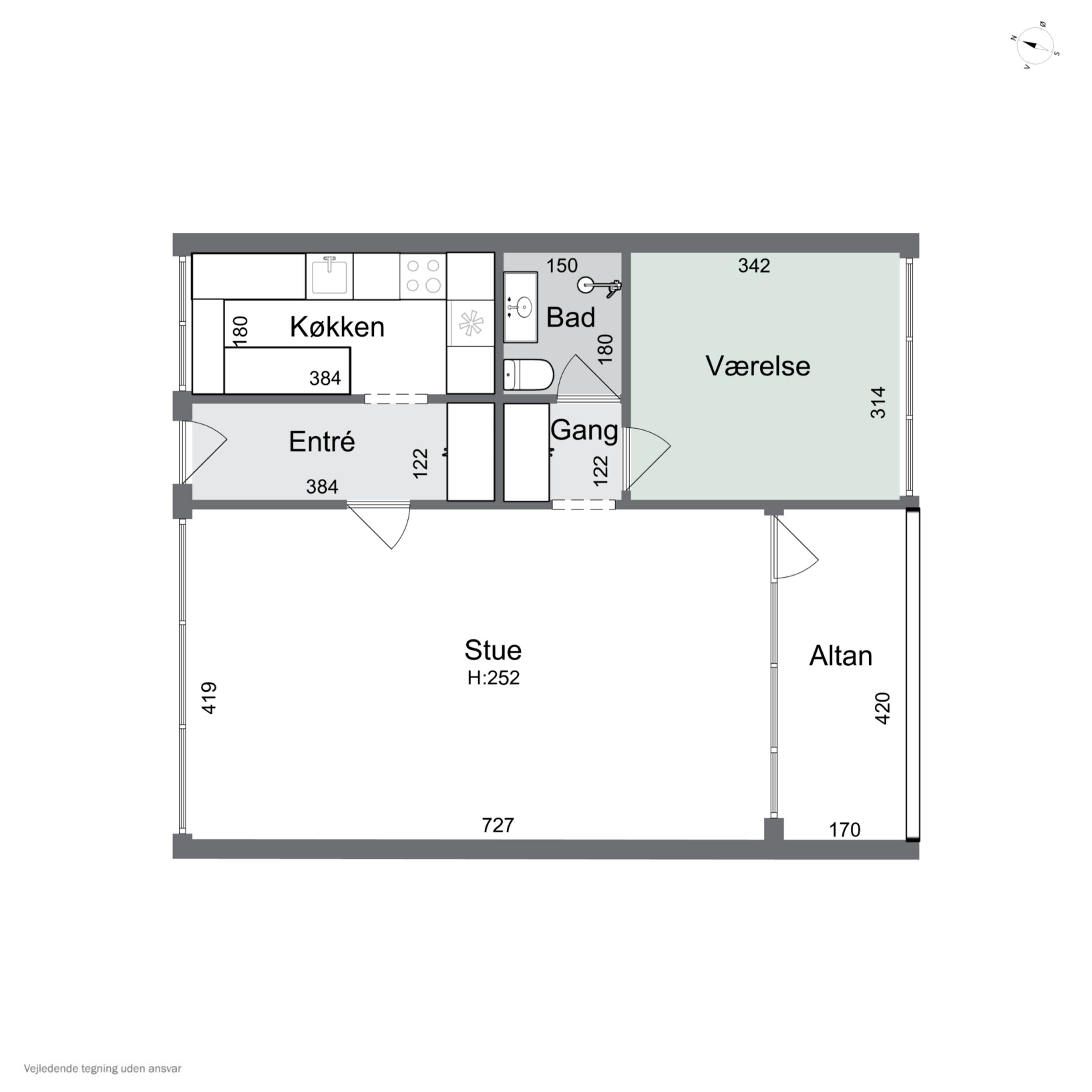 Plantegninger billede af Dommervænget 4E, 1. 4., 4000 Roskilde