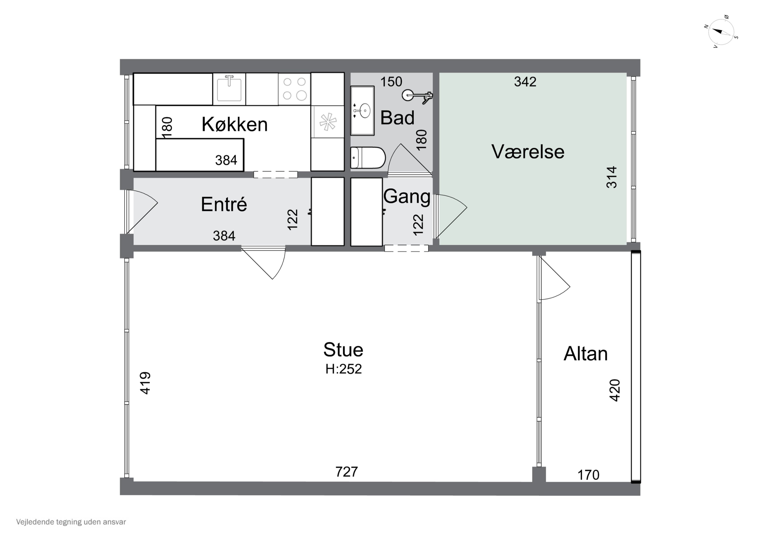 Plantegninger billede af Dommervænget 4E, 1. 4., 4000 Roskilde
