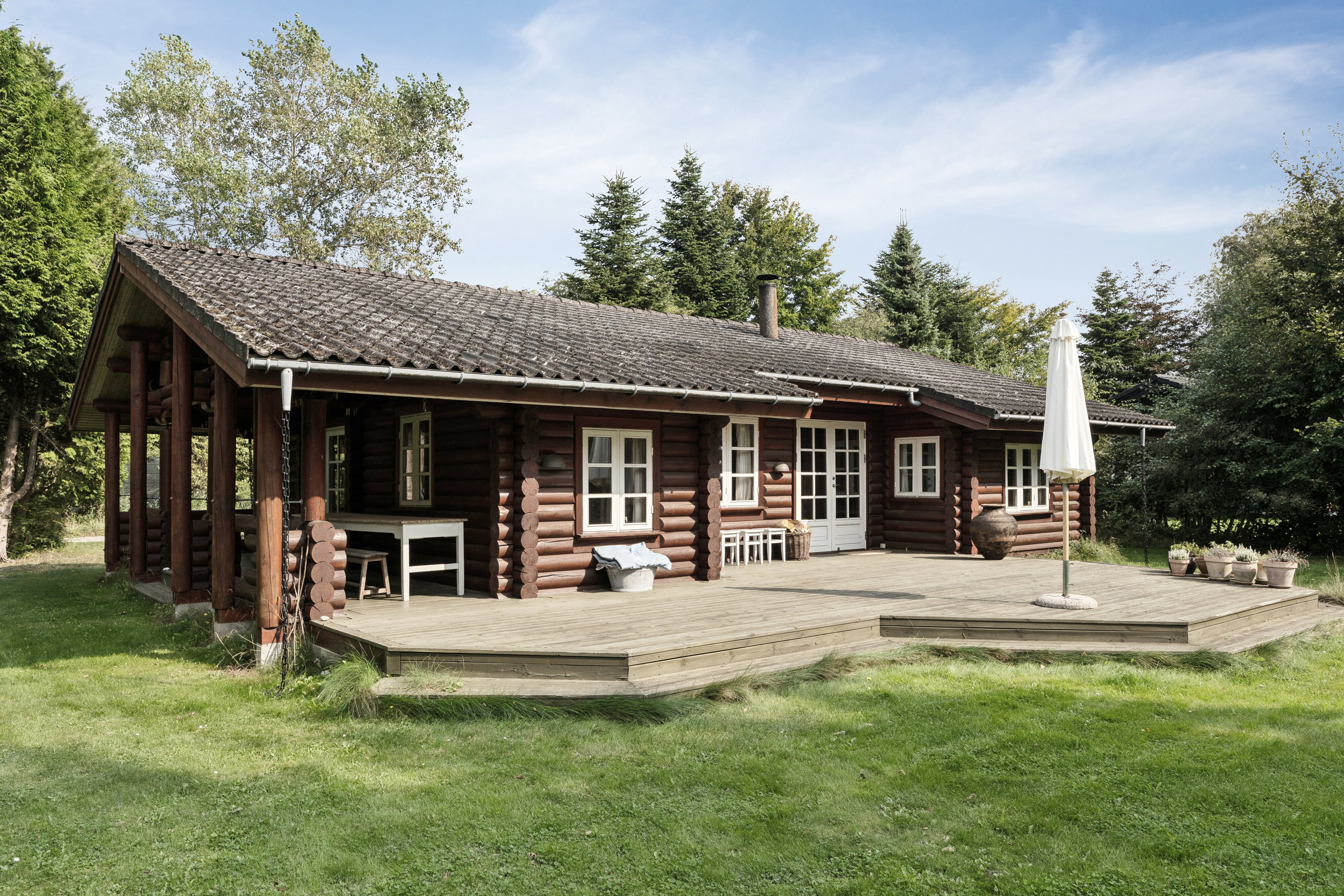 Fremhævet set fra haven billede i fuldskærmstilstand. Billede af Spurvevej 19, Ellinge Lyng, 4560 Vig