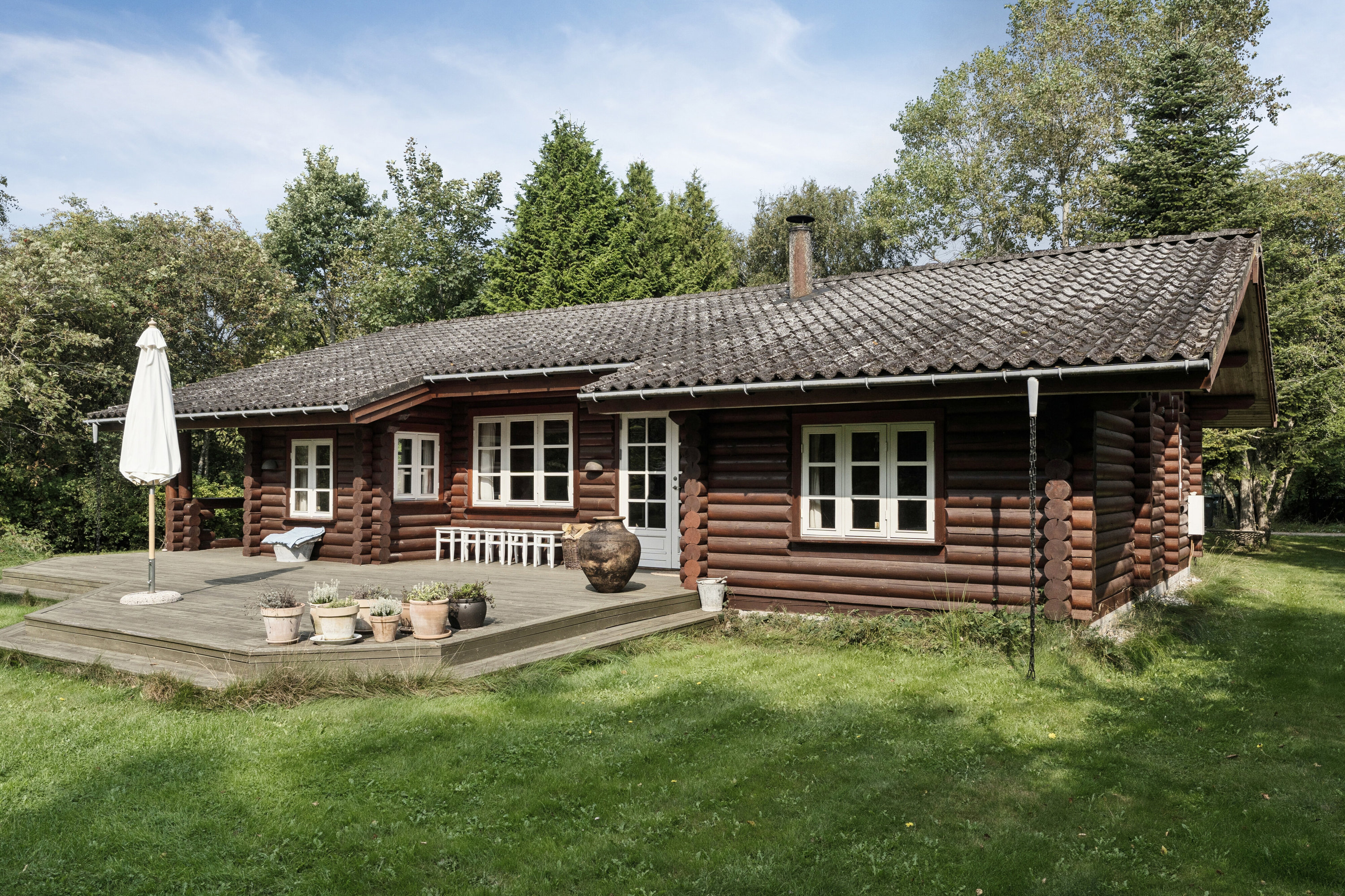 Fremhævet set fra haven billede i fuldskærmstilstand. Billede af Spurvevej 19, Ellinge Lyng, 4560 Vig