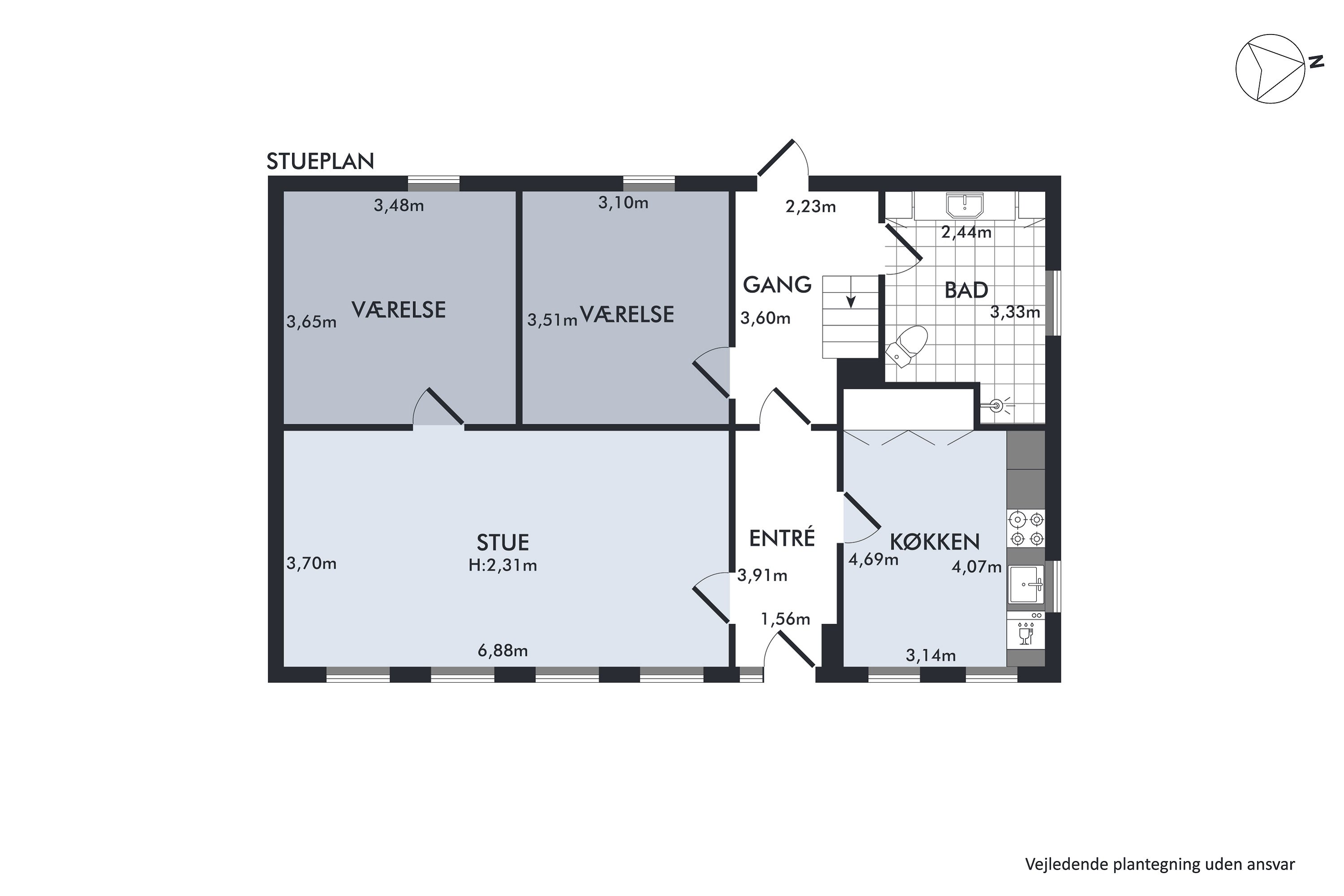 Plantegninger billede af Auningvej 23 + 21, Gjesing, 8963 Auning