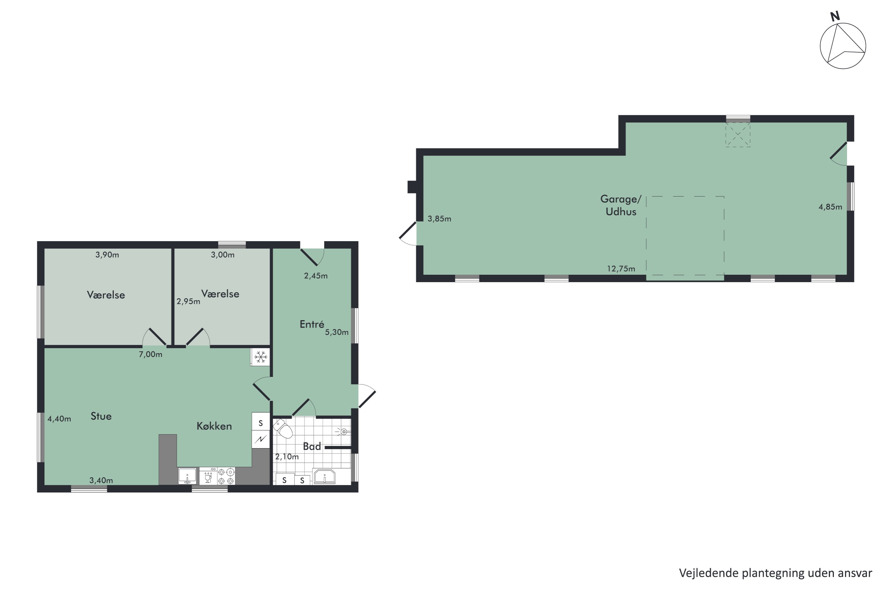 Plantegninger billede af Valstedvej 50, Valsted, 9240 Nibe
