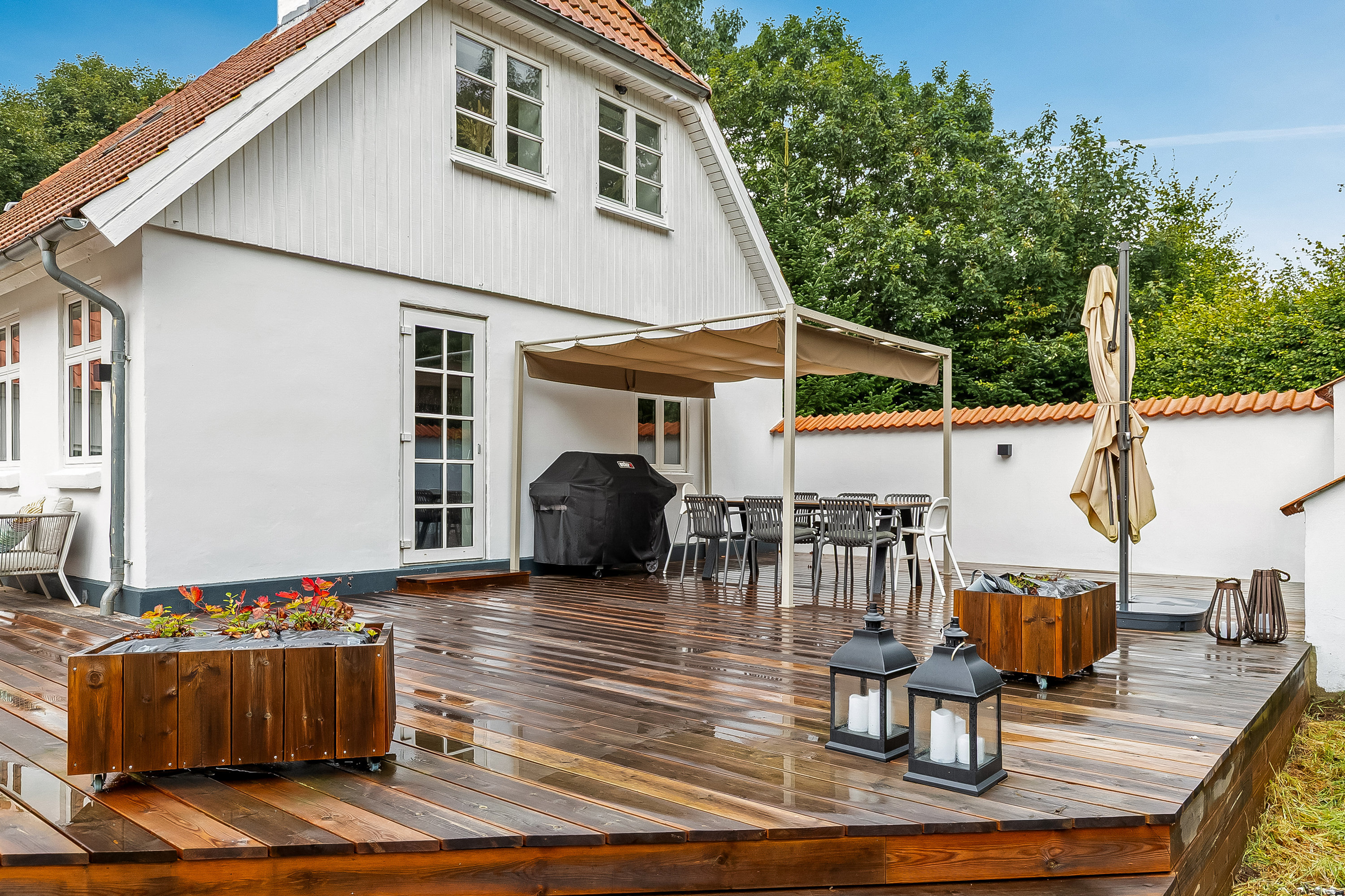 Fremhævet terrasse billede i fuldskærmstilstand. Billede af Koldingvej 86, Vester Nebel, 6040 Egtved