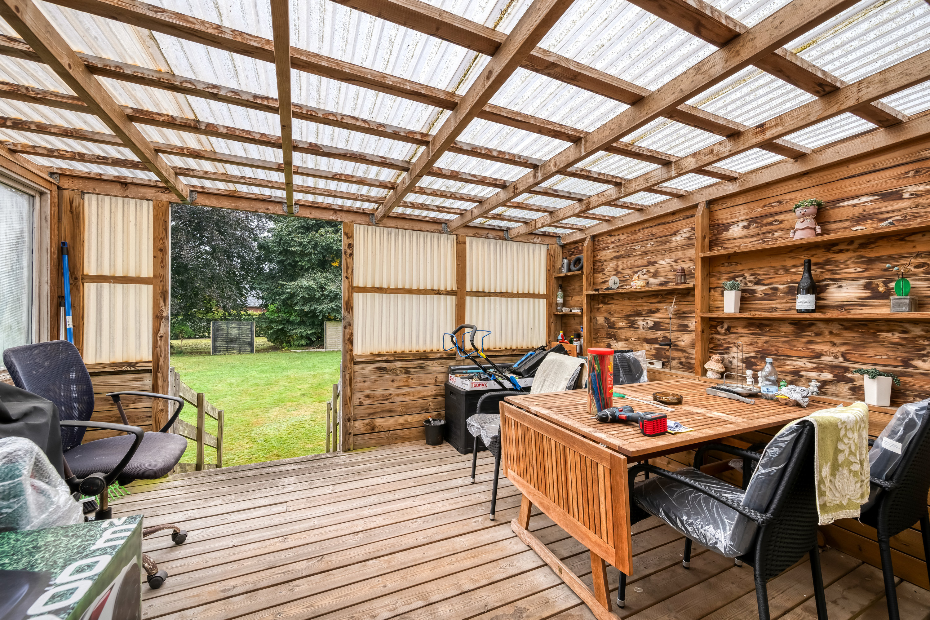 Fremhævet overdækket terrasse billede i fuldskærmstilstand. Billede af Dalgasgade 25, Troldhede, 6920 Videbæk