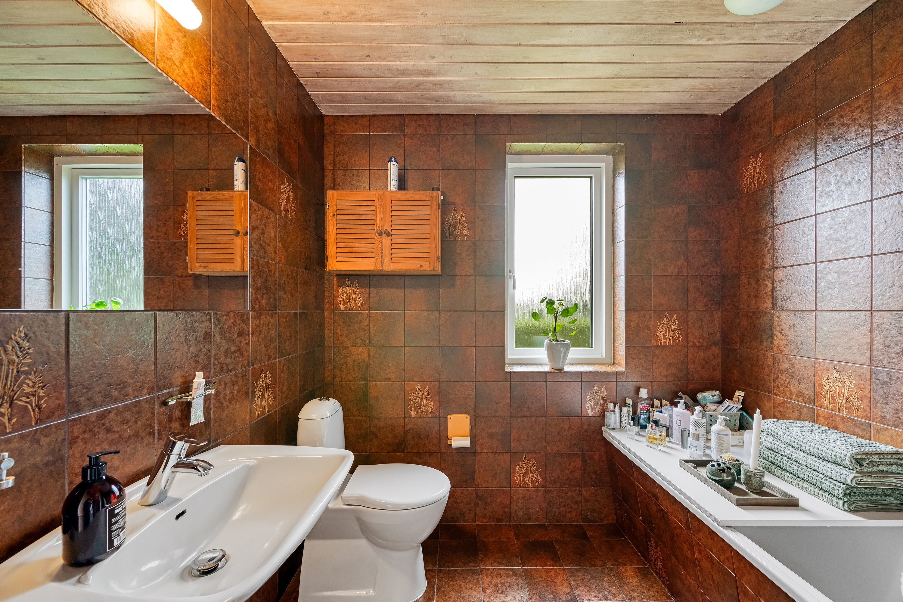 Fremhævet badeværelse billede i fuldskærmstilstand. Billede af Ørnhøjvej 12, Grønbjerg, 6971 Spjald