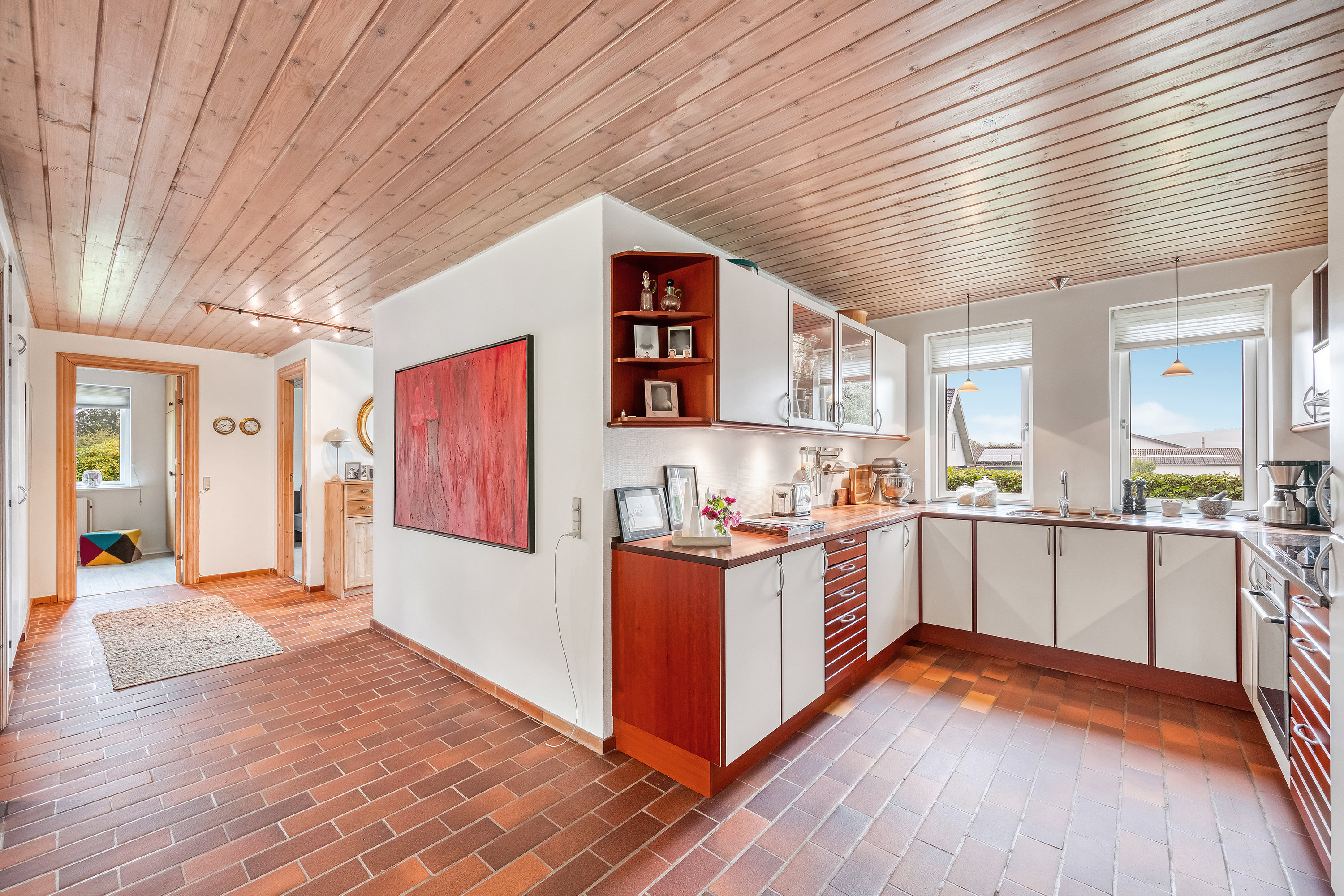 Fremhævet køkken billede i fuldskærmstilstand. Billede af Ørnhøjvej 12, Grønbjerg, 6971 Spjald