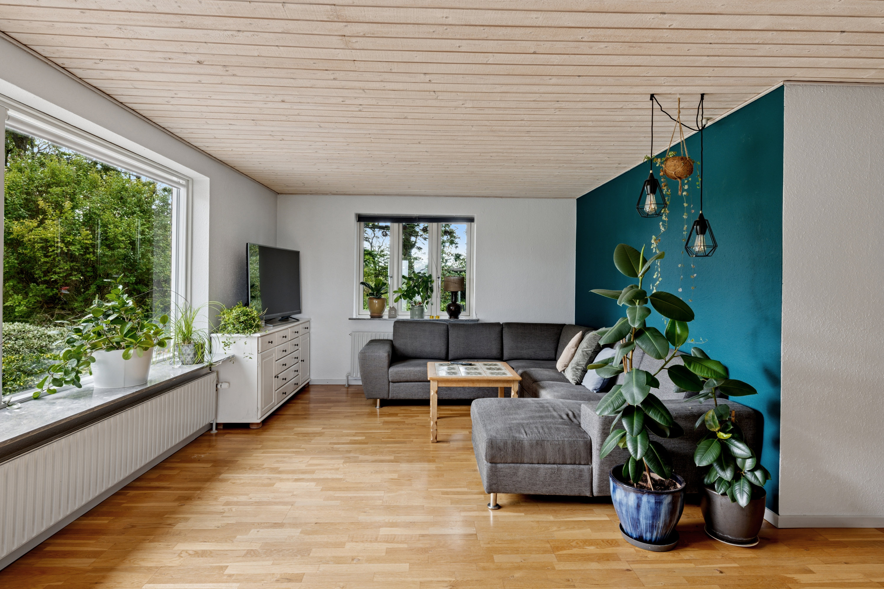 Fremhævet stue billede i fuldskærmstilstand. Billede af Nr. Søbyvej 1, Grønkær, 7850 Stoholm Jyll