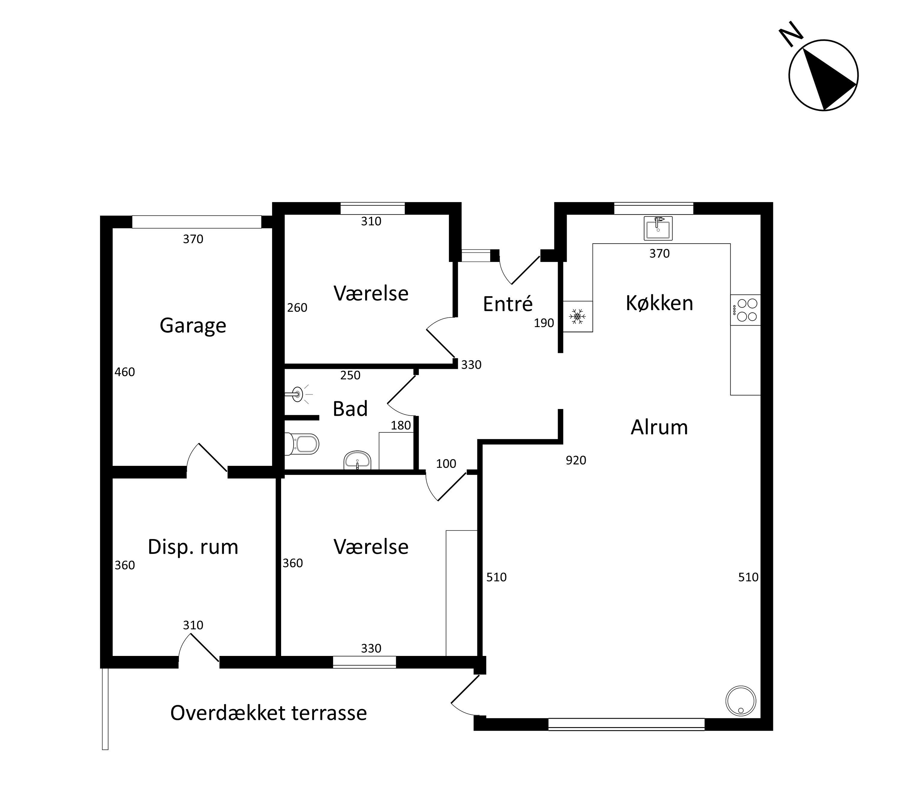 Plantegninger billede af Nørrevænget 7, Fjelstervang, 6933 Kibæk