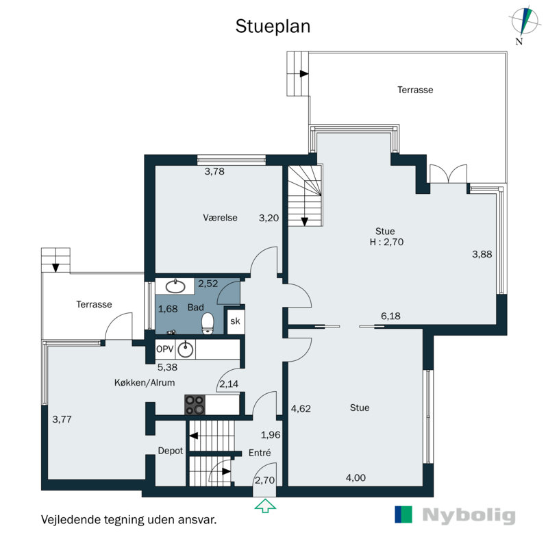 Plantegninger billede af Aldersrovej 32, st.., Trøjborg , 8200 Aarhus N