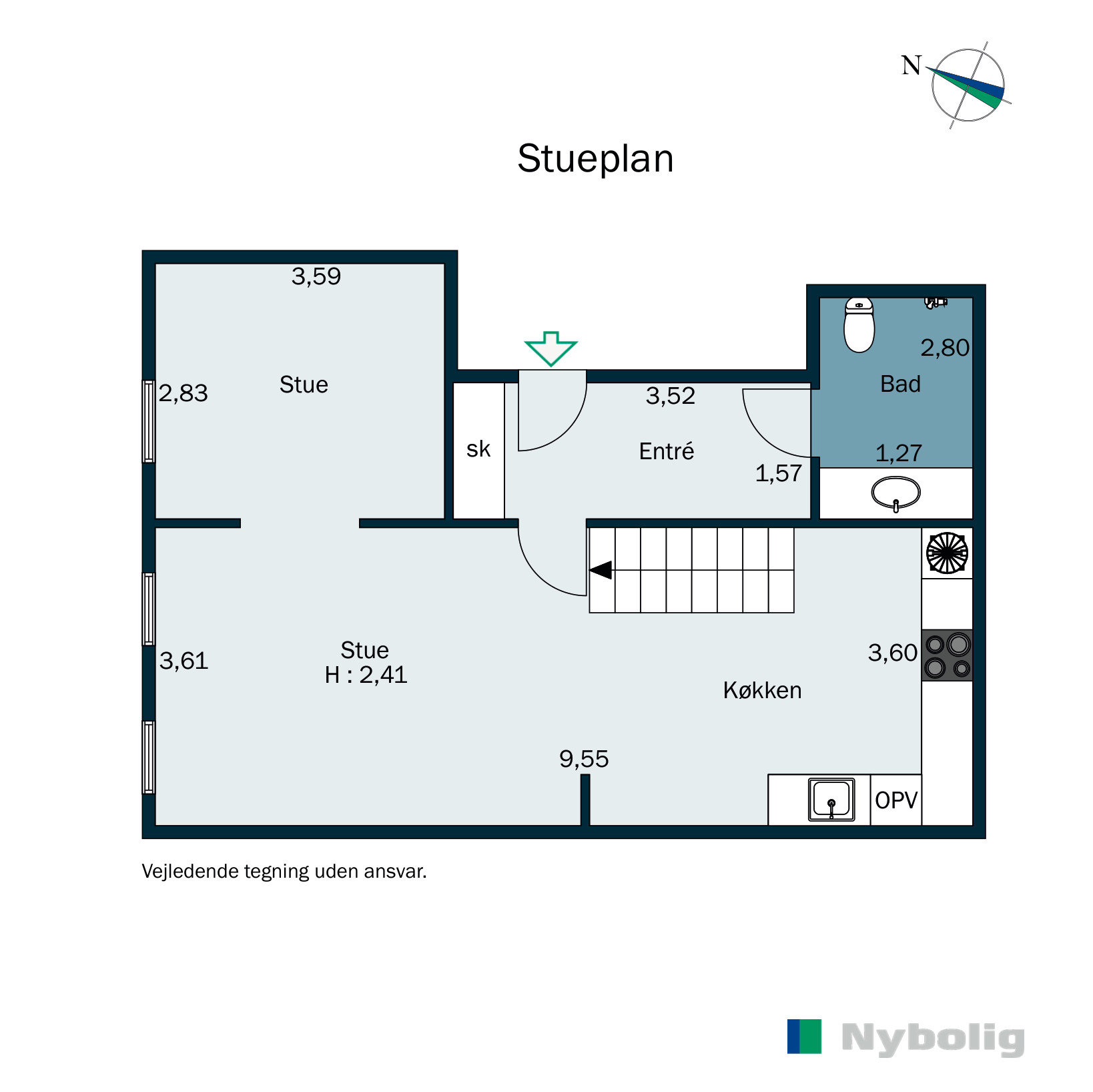 Plantegninger billede af Nørrevold 11C, 1. tv., 6800 Varde
