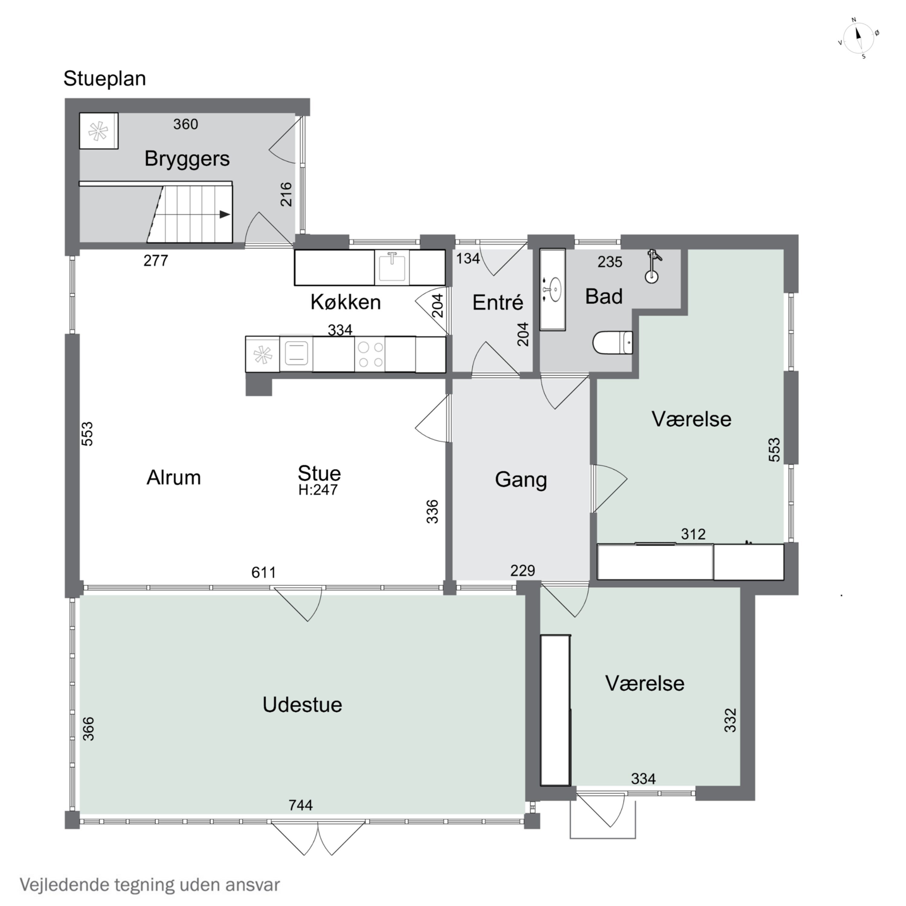 Plantegninger billede af Midtervang 1, 6630 Rødding