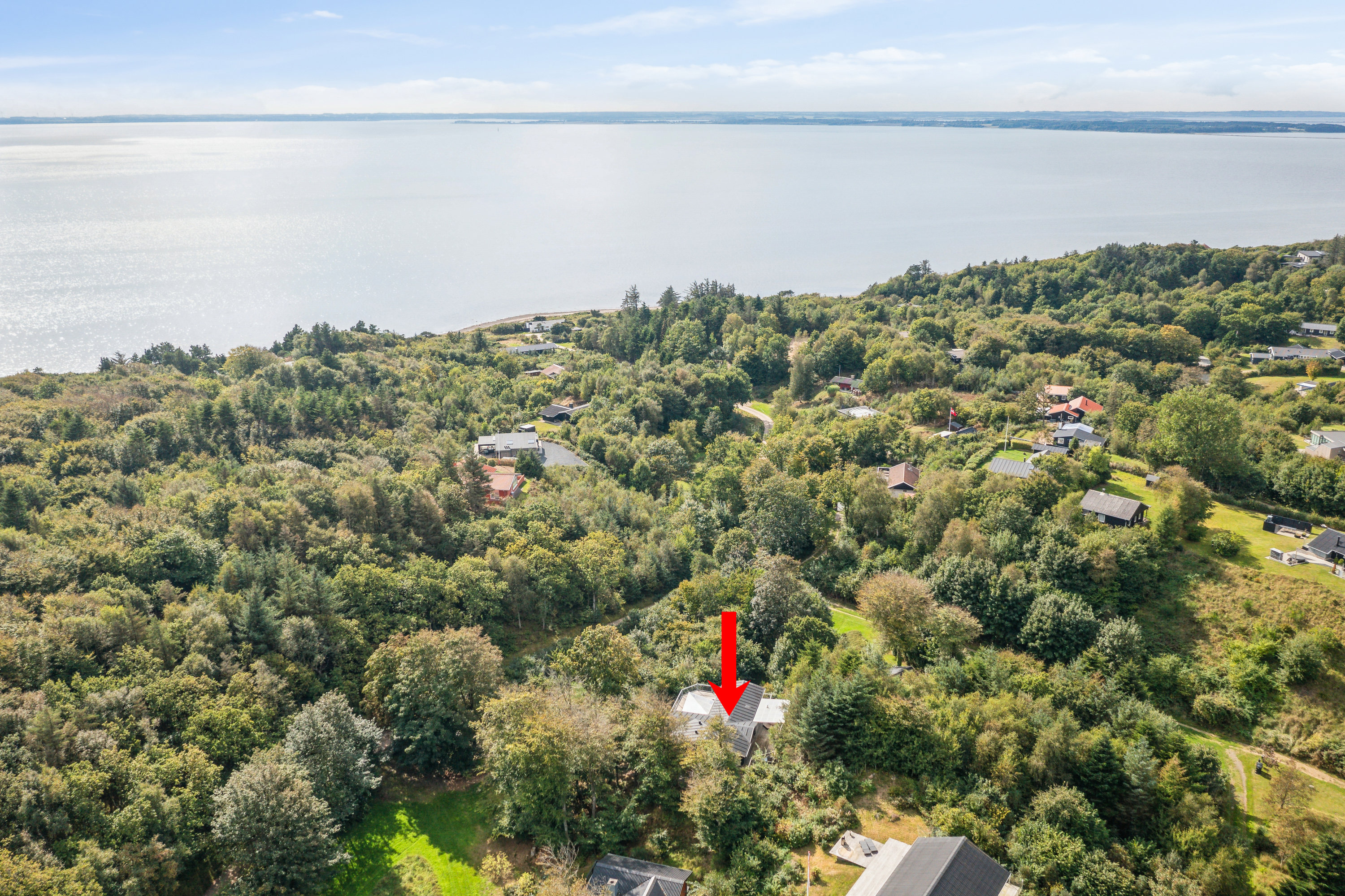 Fremhævet luftfoto billede i fuldskærmstilstand. Billede af Normannsvej 17, Ø Hærup, 7860 Spøttrup