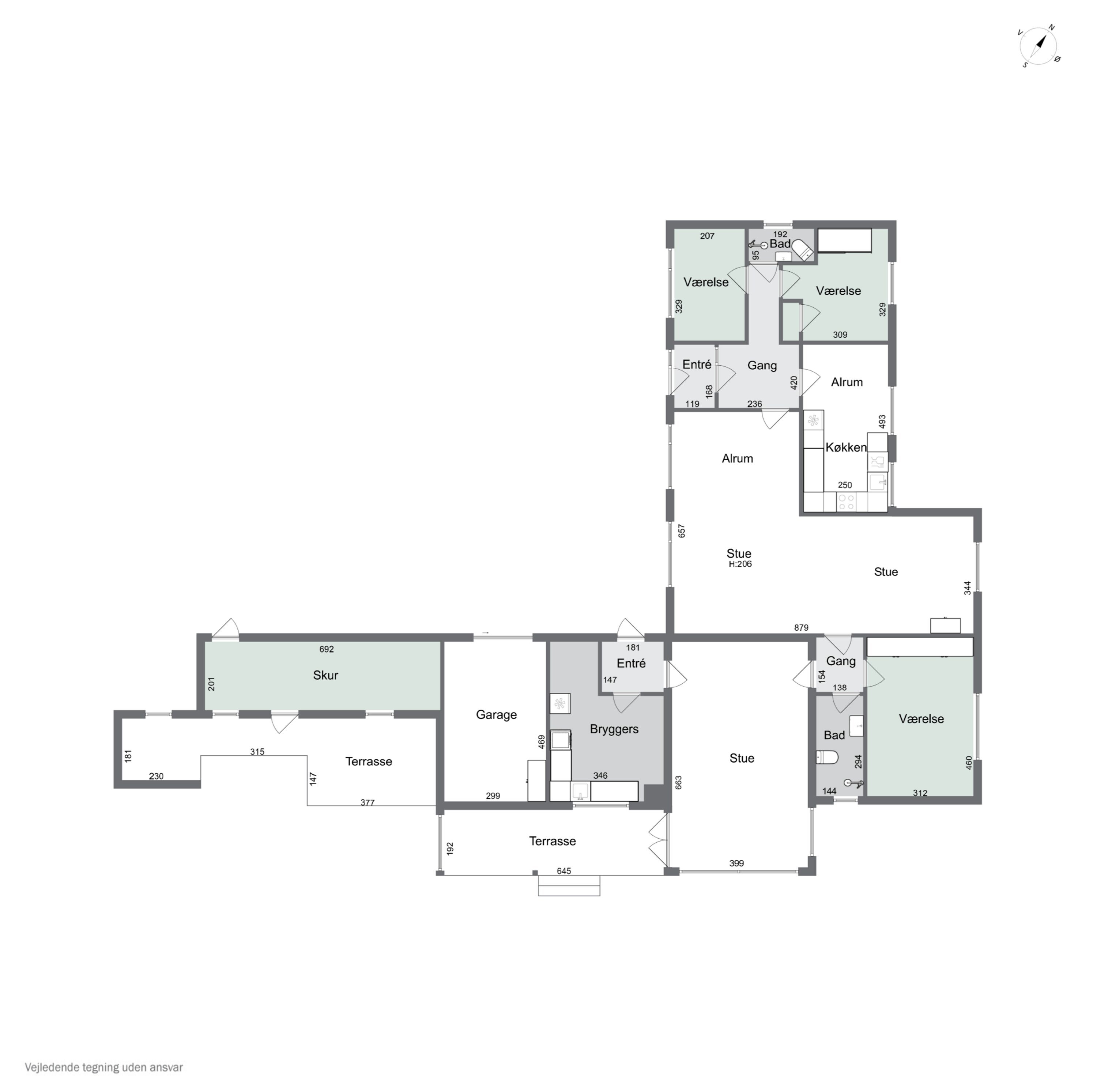 Plantegninger billede af Horsensvej 566, 7120 Vejle Øst