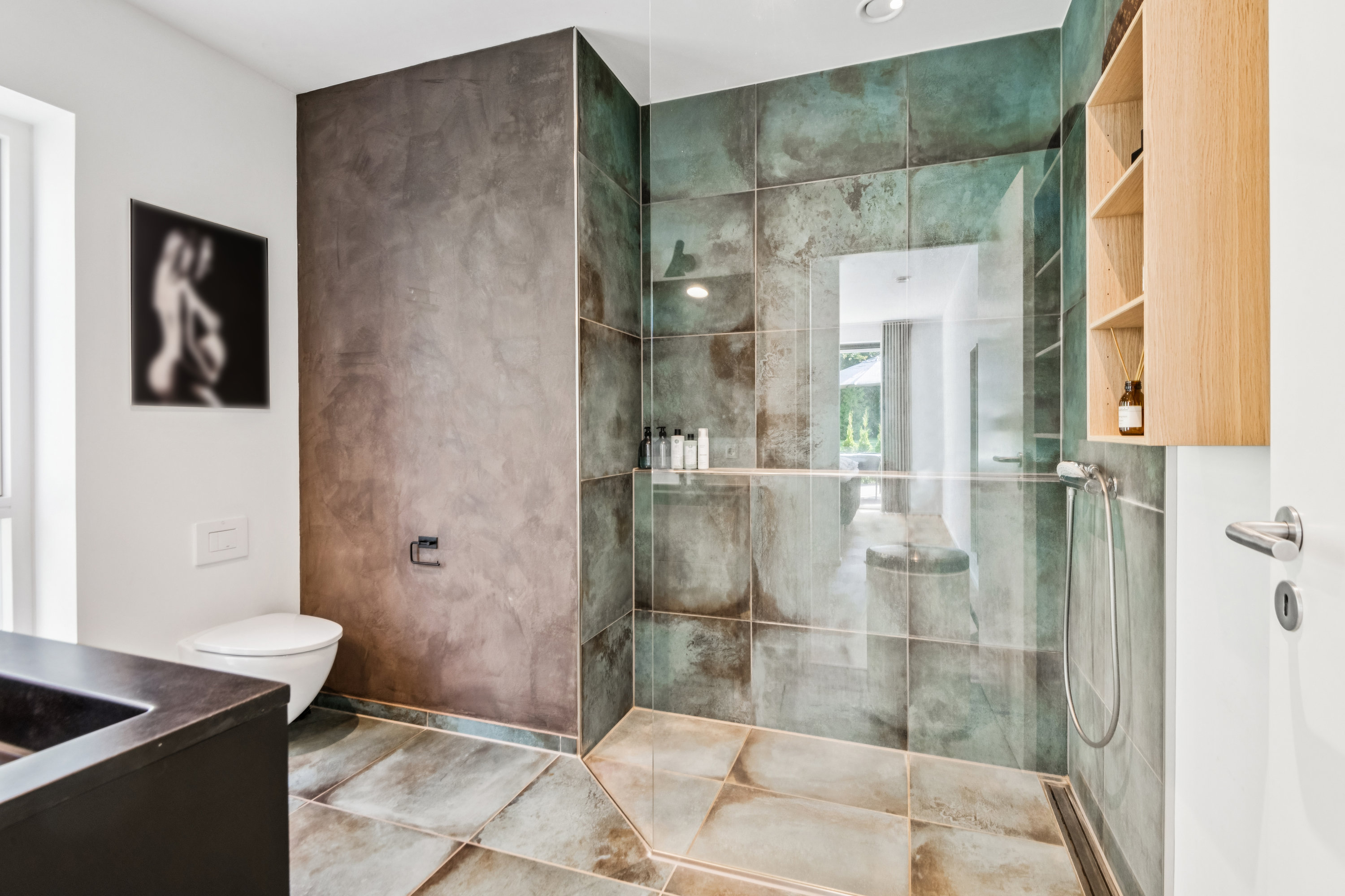 Fremhævet badeværelse billede i fuldskærmstilstand. Billede af Porsborgvej 80, 9530 Støvring