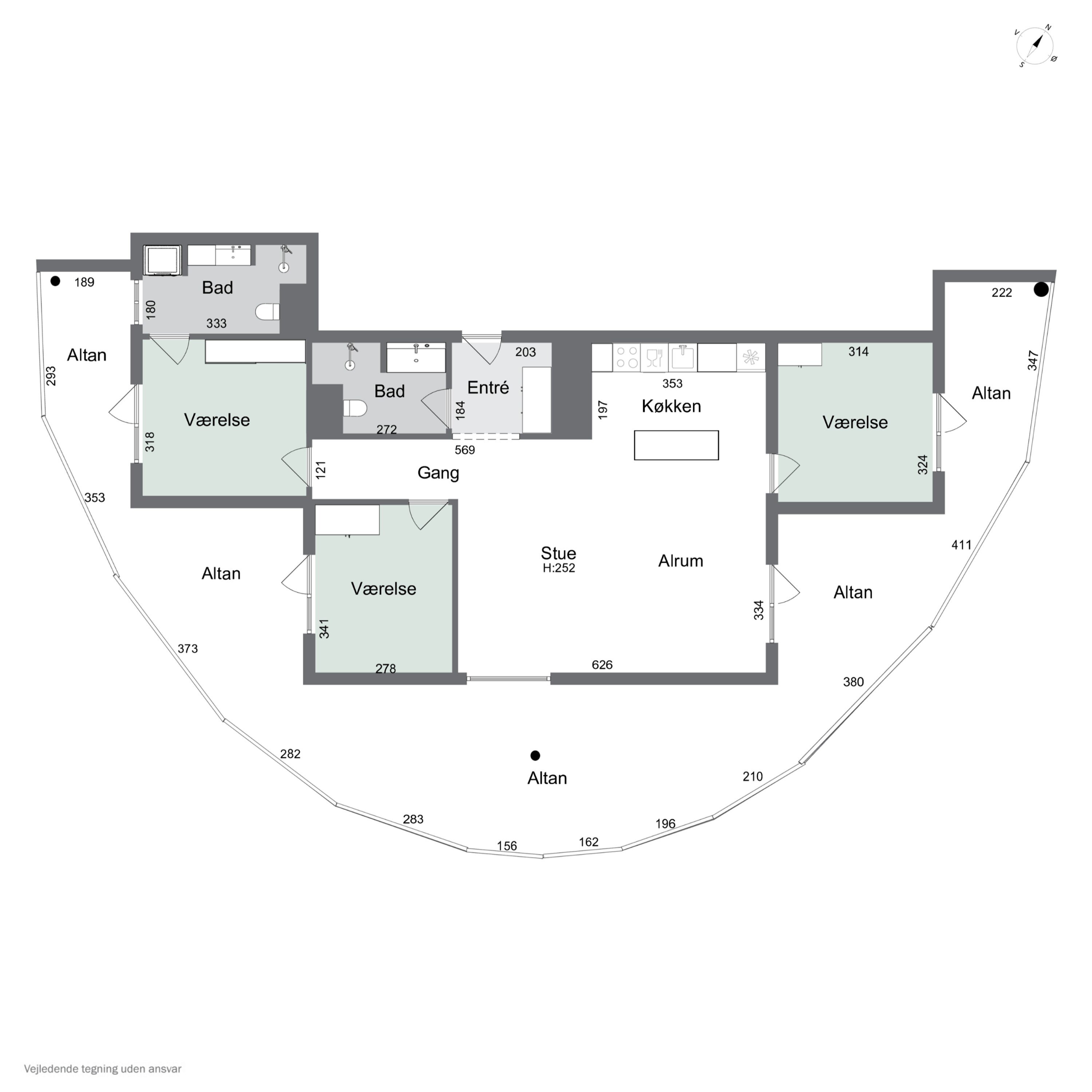 Plantegninger billede af Amager Strandvej 110B, 6. tv., 2300 København S