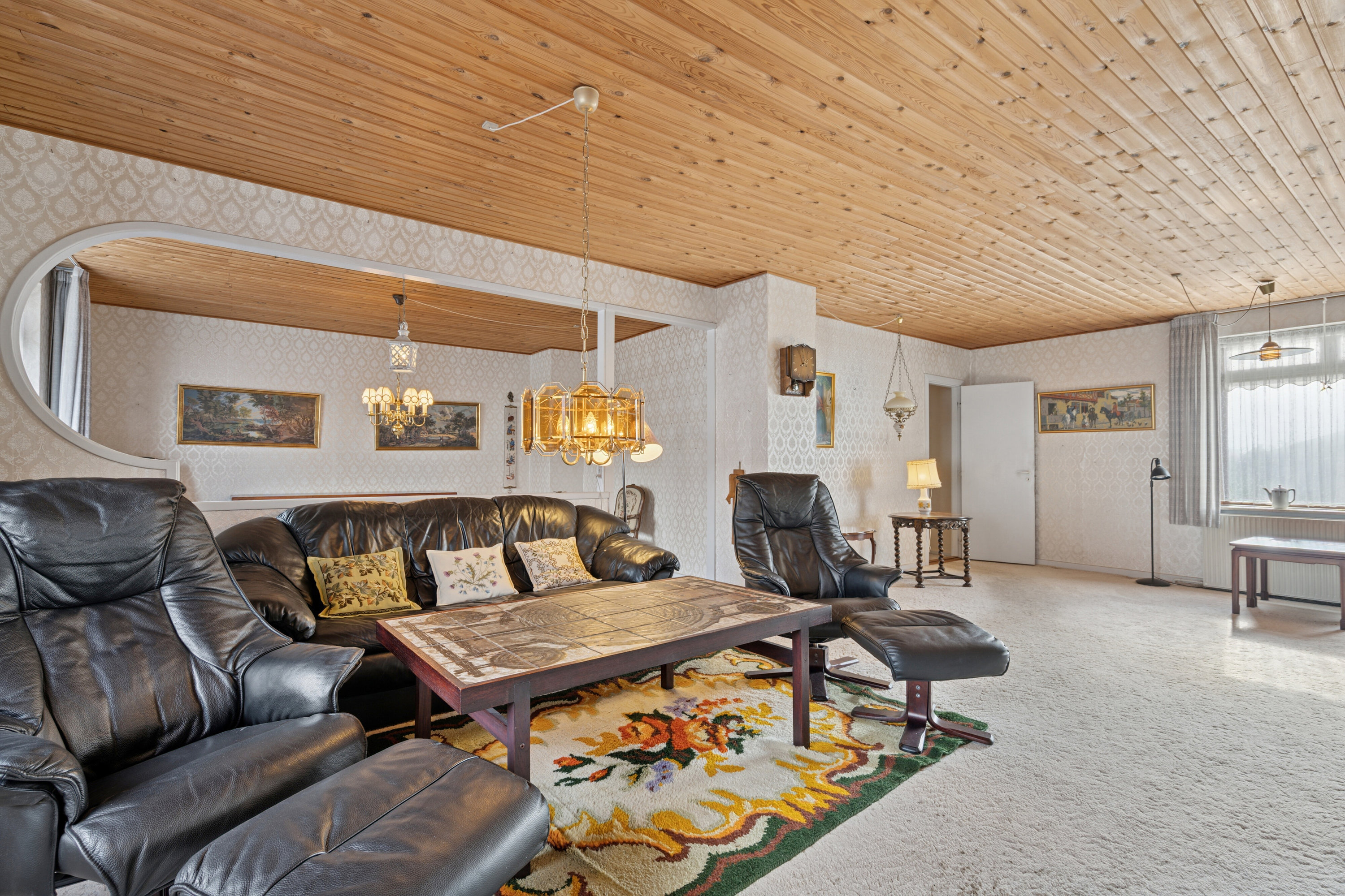 Fremhævet stue billede i fuldskærmstilstand. Billede af Bygaden 28, Tullebølle, 5953 Tranekær