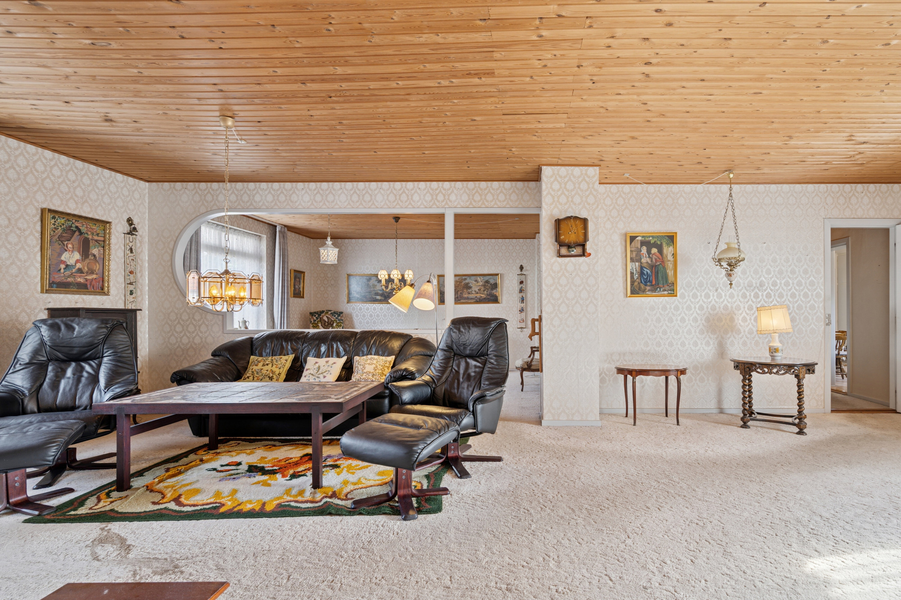 Fremhævet stue billede i fuldskærmstilstand. Billede af Bygaden 28, Tullebølle, 5953 Tranekær