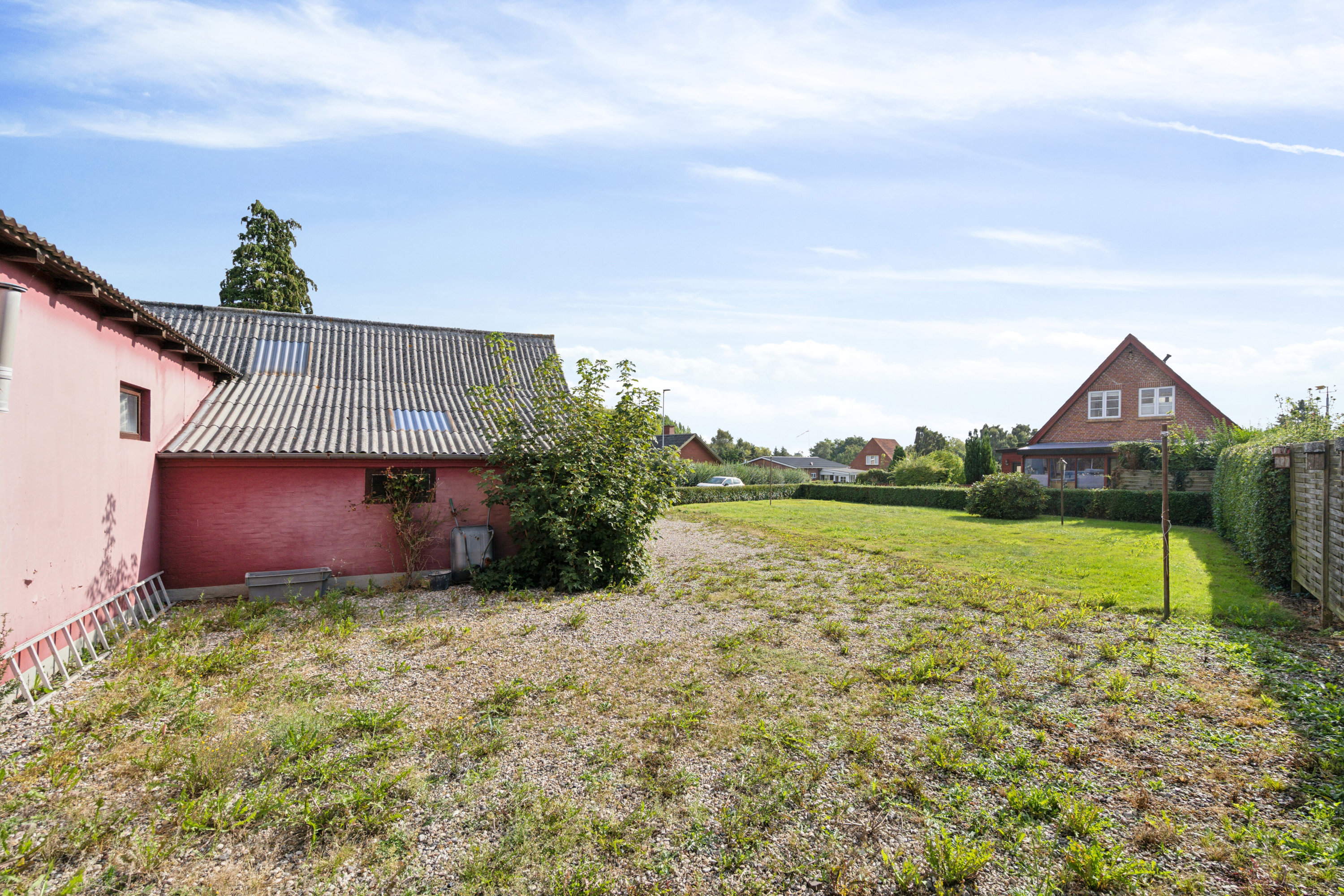 Fremhævet set fra haven billede i fuldskærmstilstand. Billede af Bygaden 28, Tullebølle, 5953 Tranekær