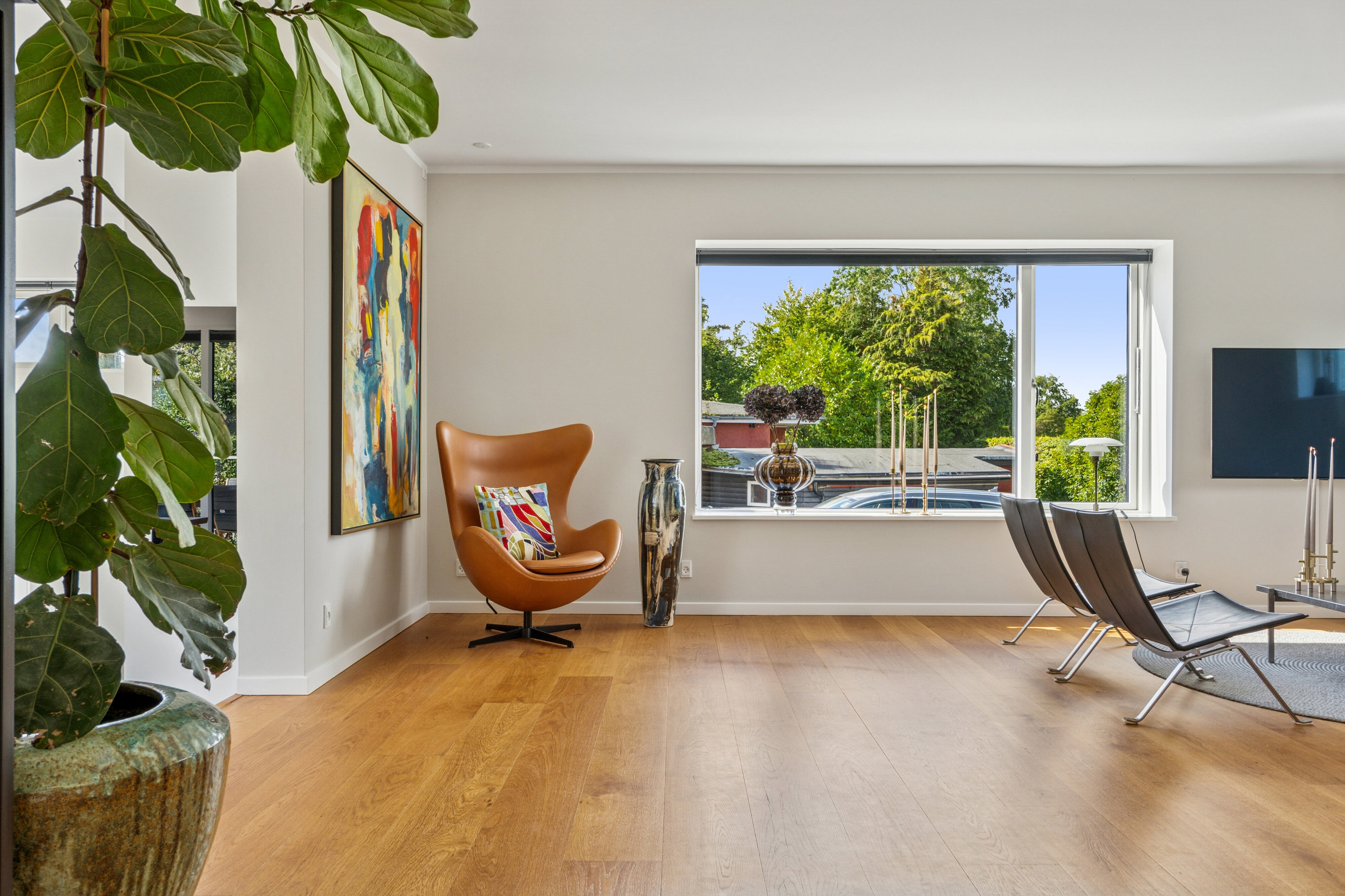 Fremhævet stue billede i fuldskærmstilstand. Billede af Ved Fortunen 8, 2800 Kongens Lyngby