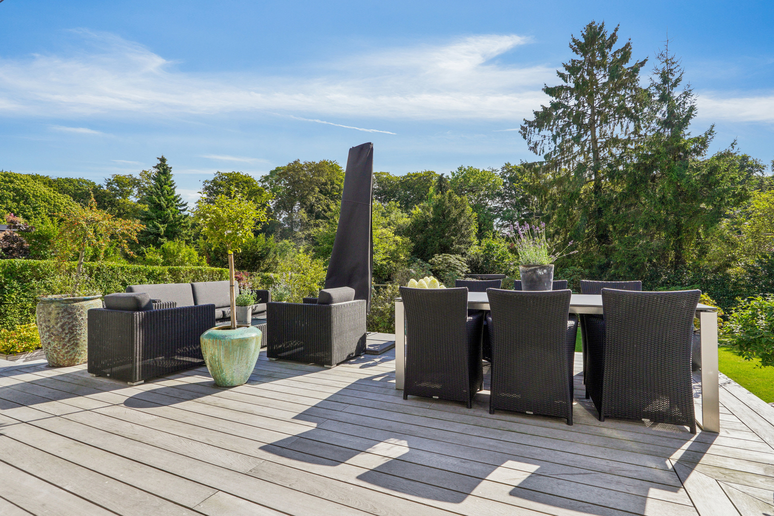 Fremhævet terrasse billede i fuldskærmstilstand. Billede af Ved Fortunen 8, 2800 Kongens Lyngby