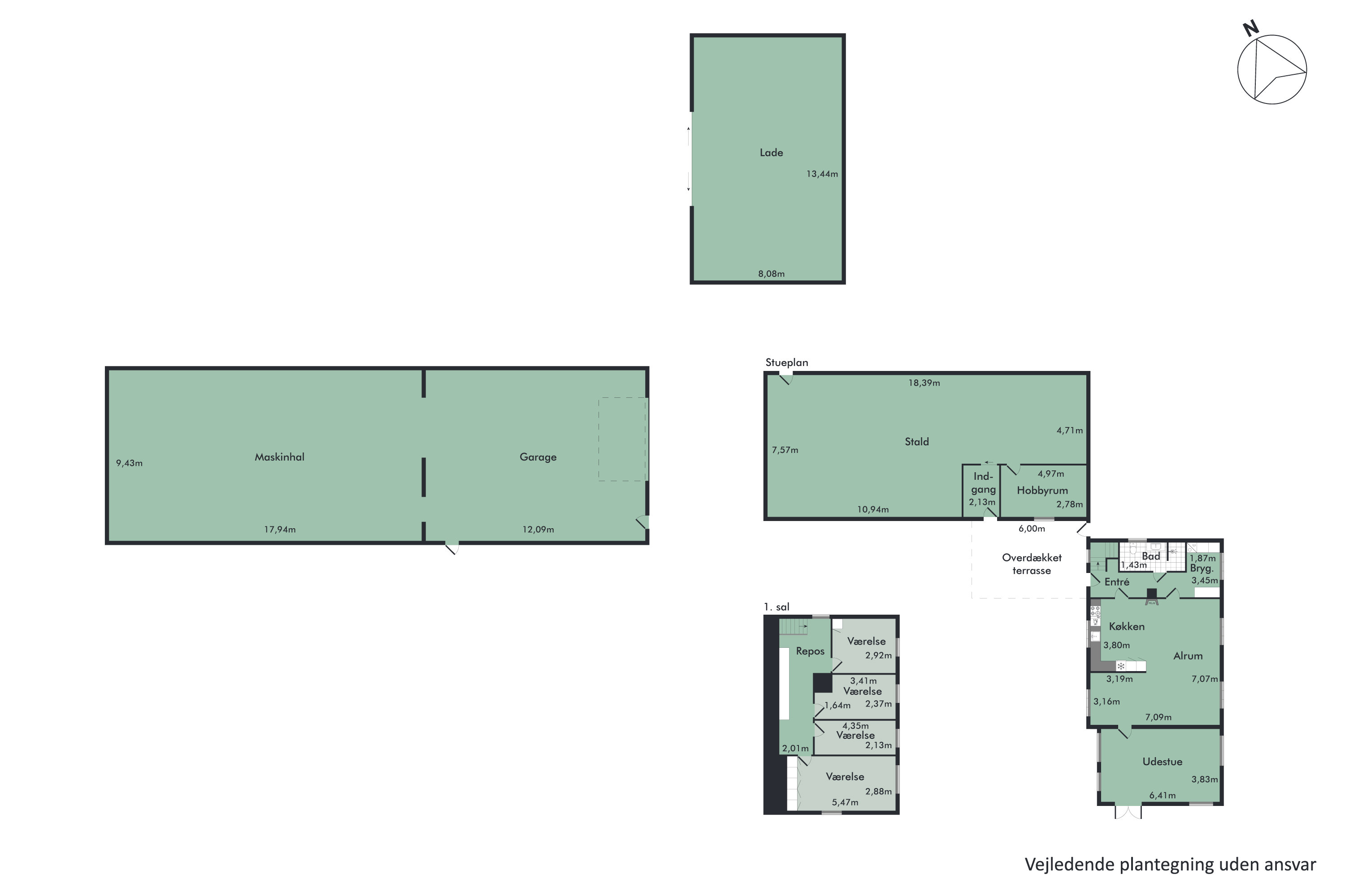 Plantegninger billede af Viumvej 16, 7870 Roslev