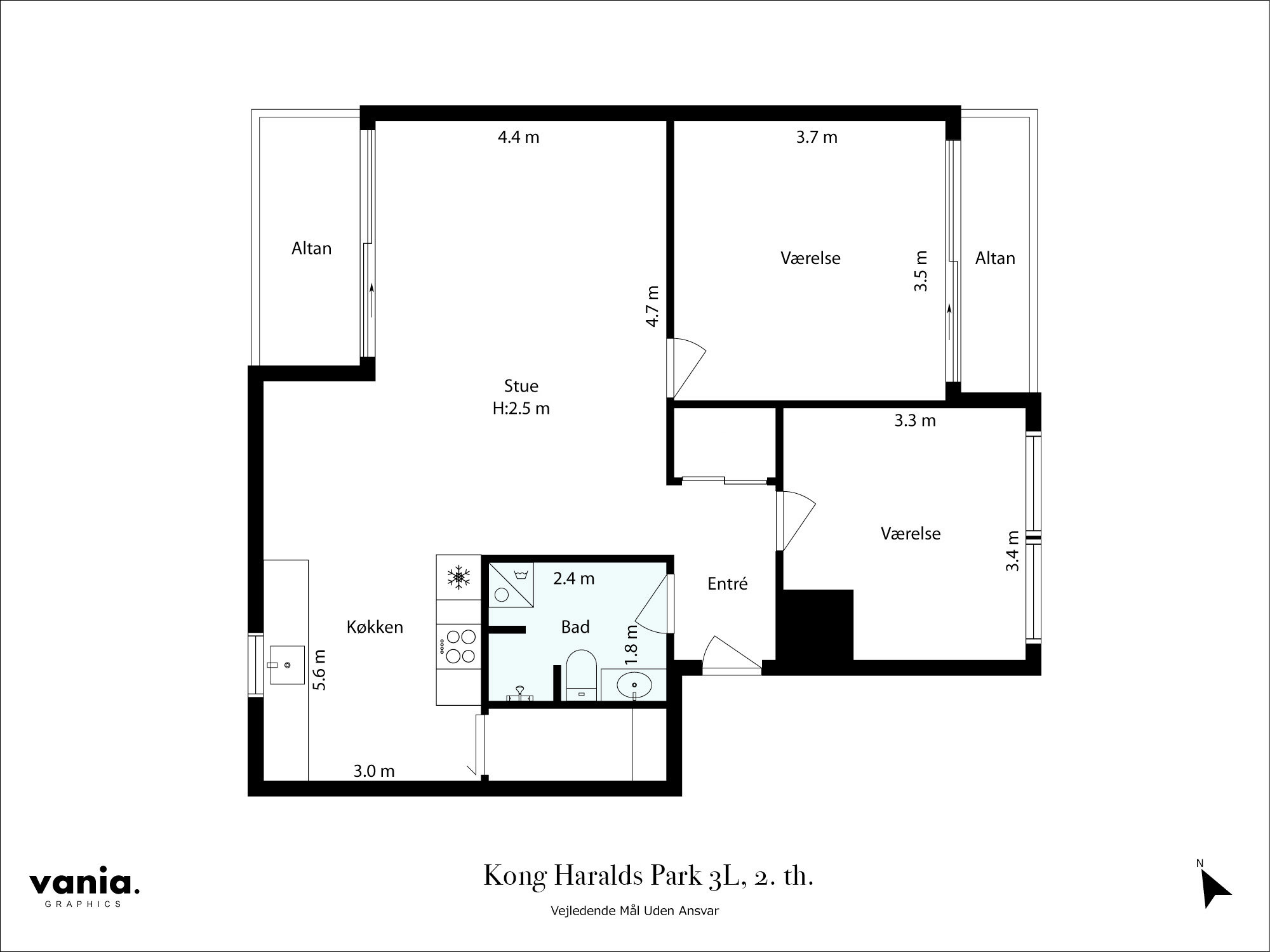 Plantegninger billede af Kong Haralds Park 3L, 2. th., Smørumnedre, 2765 Smørum