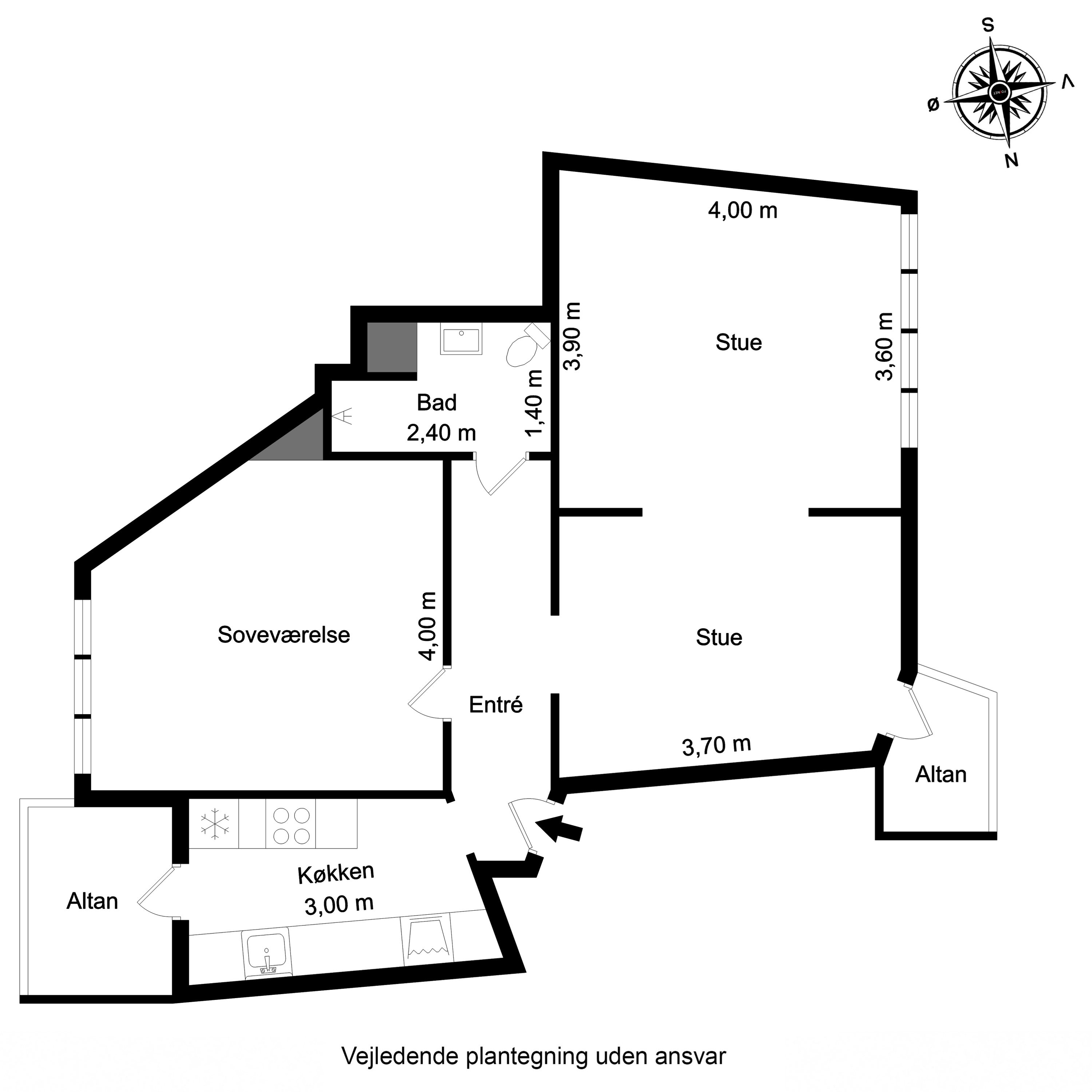 Plantegninger billede af Strandby Plads 1, 3. th., 6700 Esbjerg