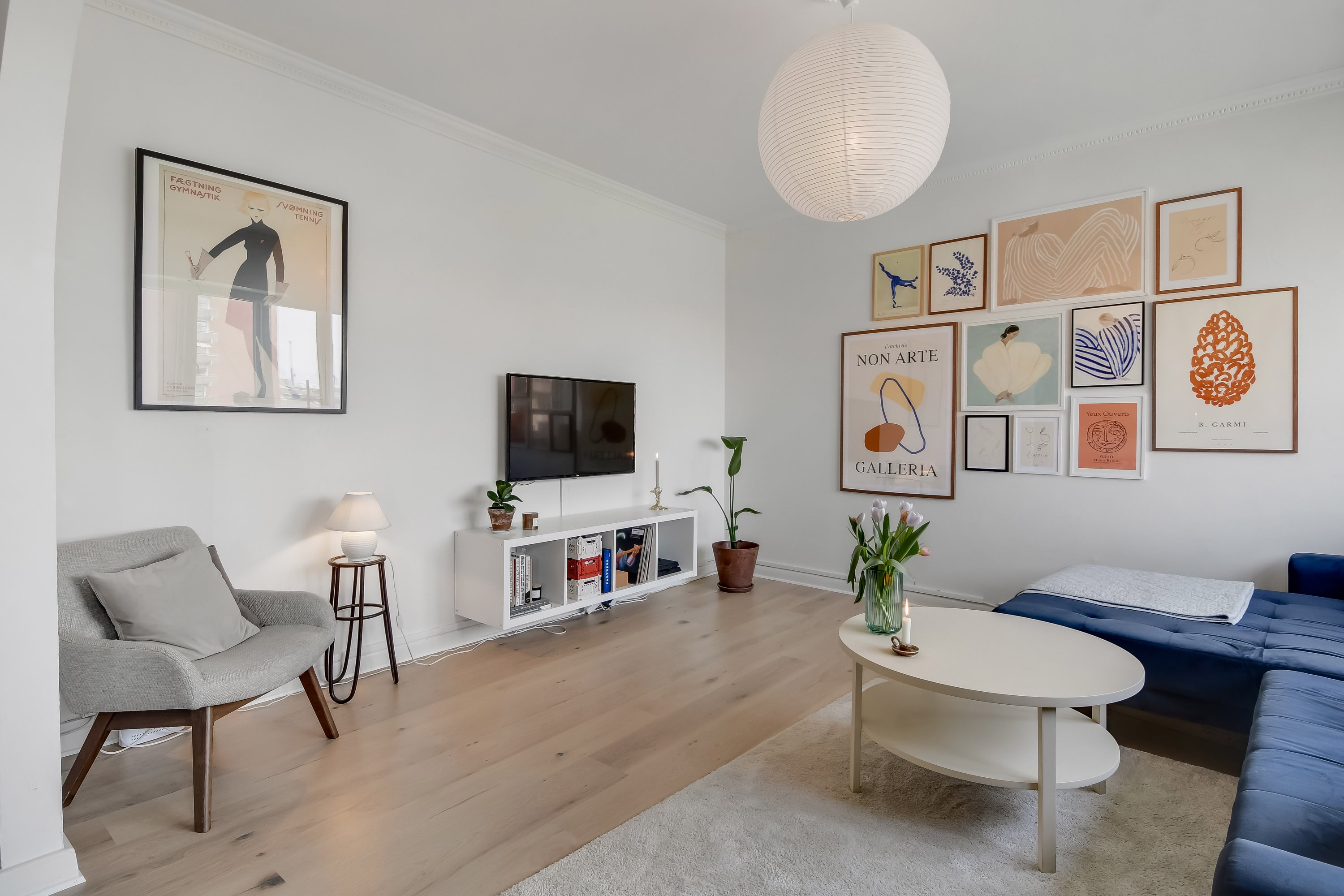 Fremhævet stue billede i fuldskærmstilstand. Billede af Strandby Plads 1, 3. th., 6700 Esbjerg