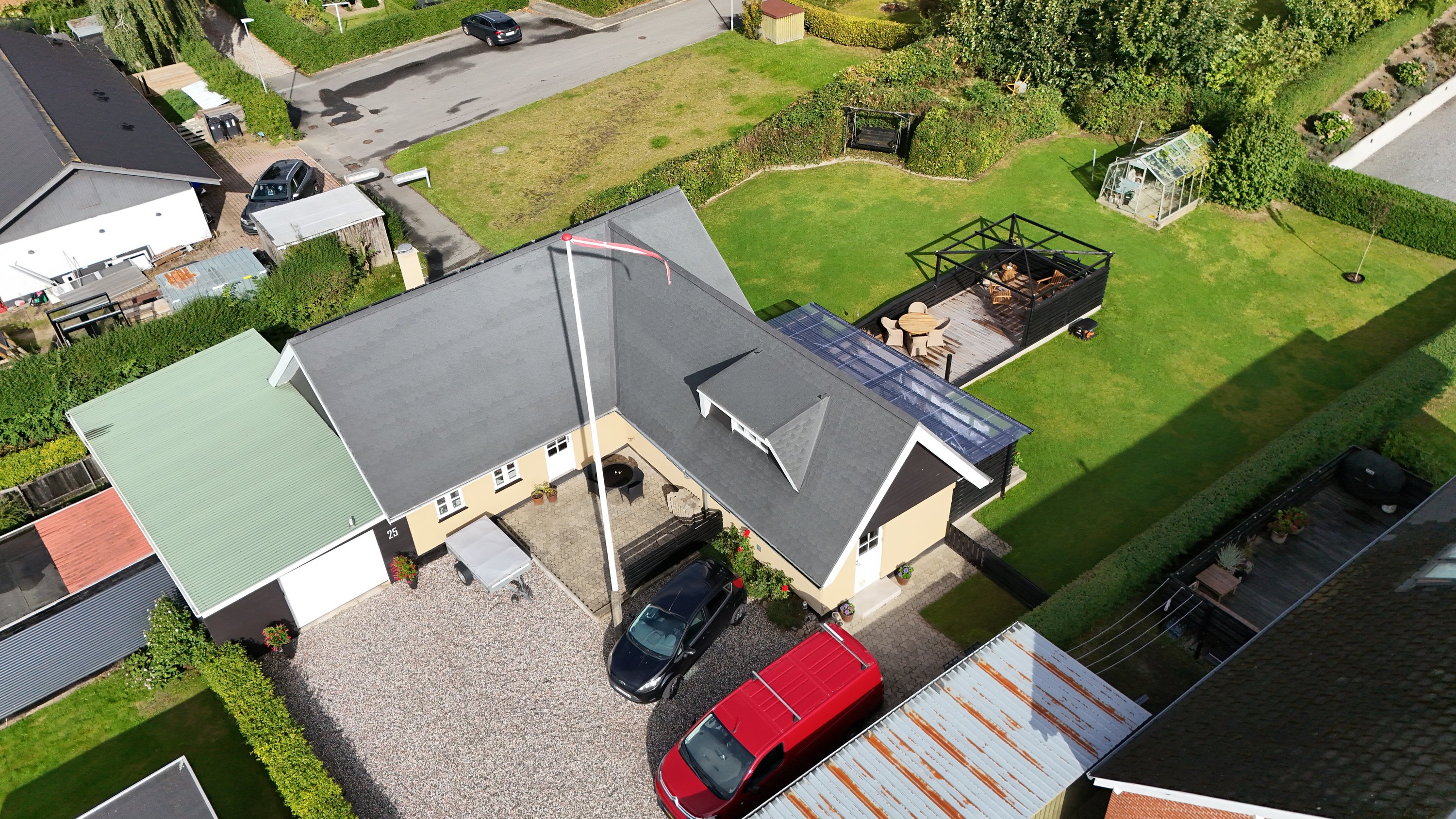 Fremhævet luftfoto billede i fuldskærmstilstand. Billede af Blåkildevej 25, 9510 Arden