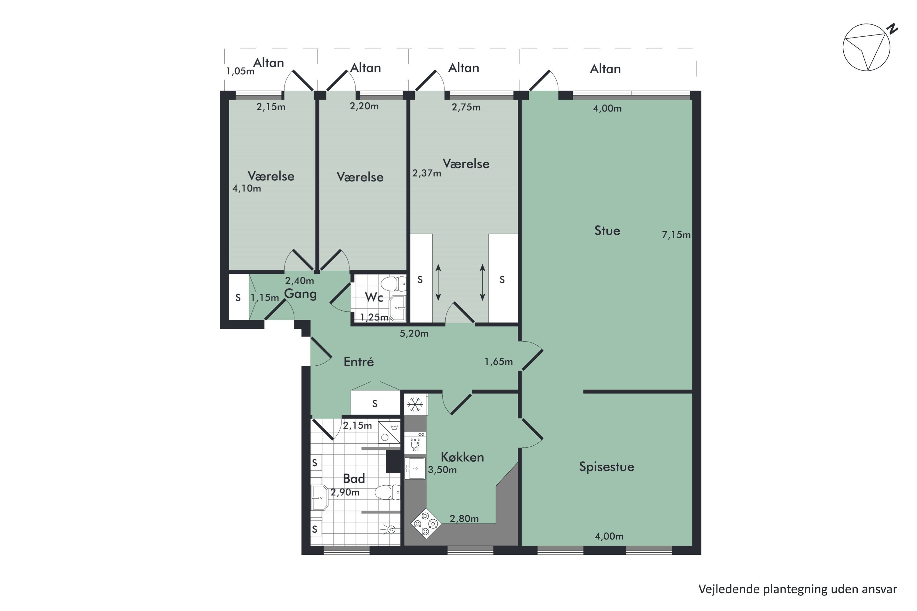 Plantegninger billede af Enggårdsgade 56, st.. th., 9000 Aalborg
