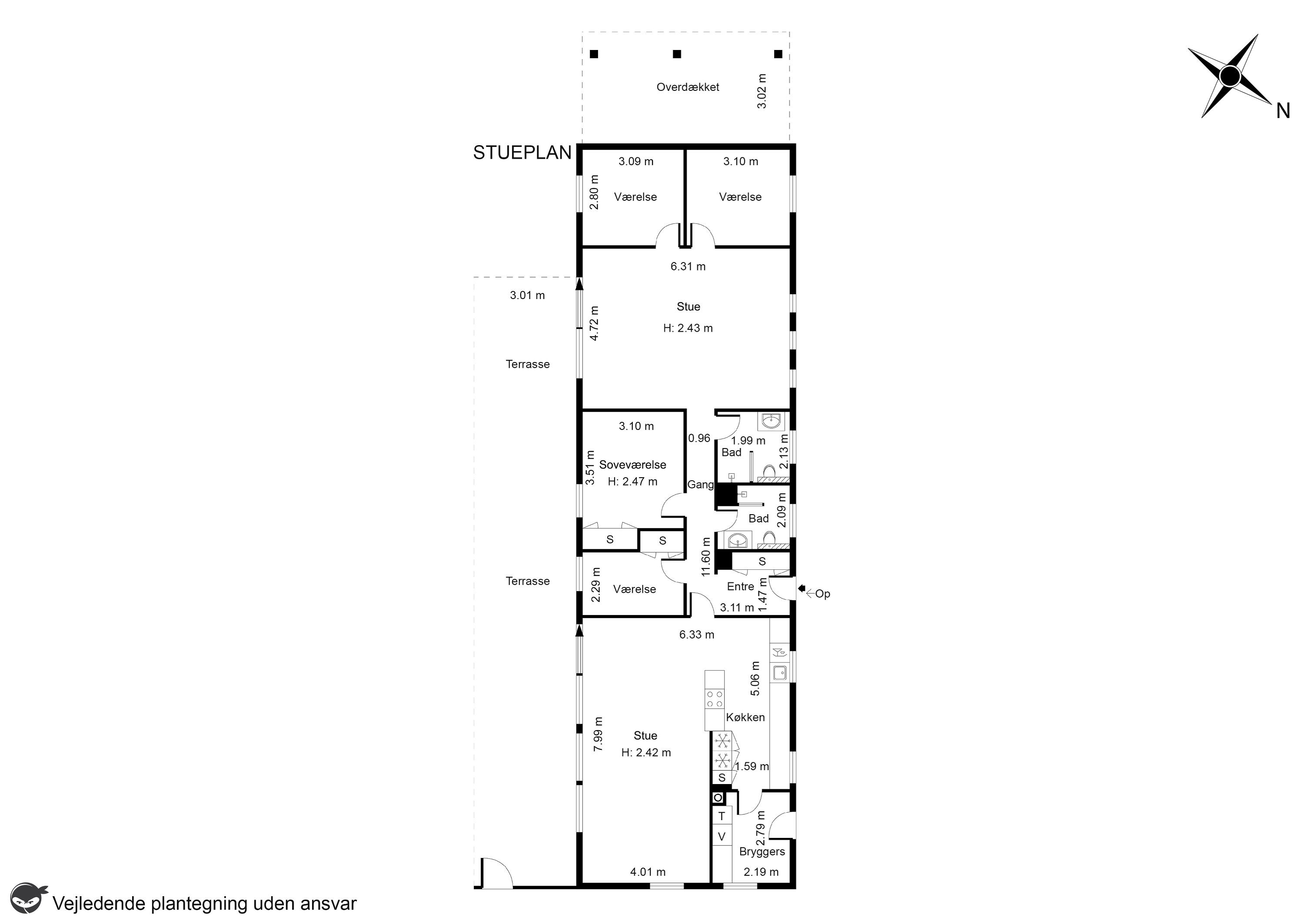 Plantegninger billede af Torndalsvej 12, 2650 Hvidovre