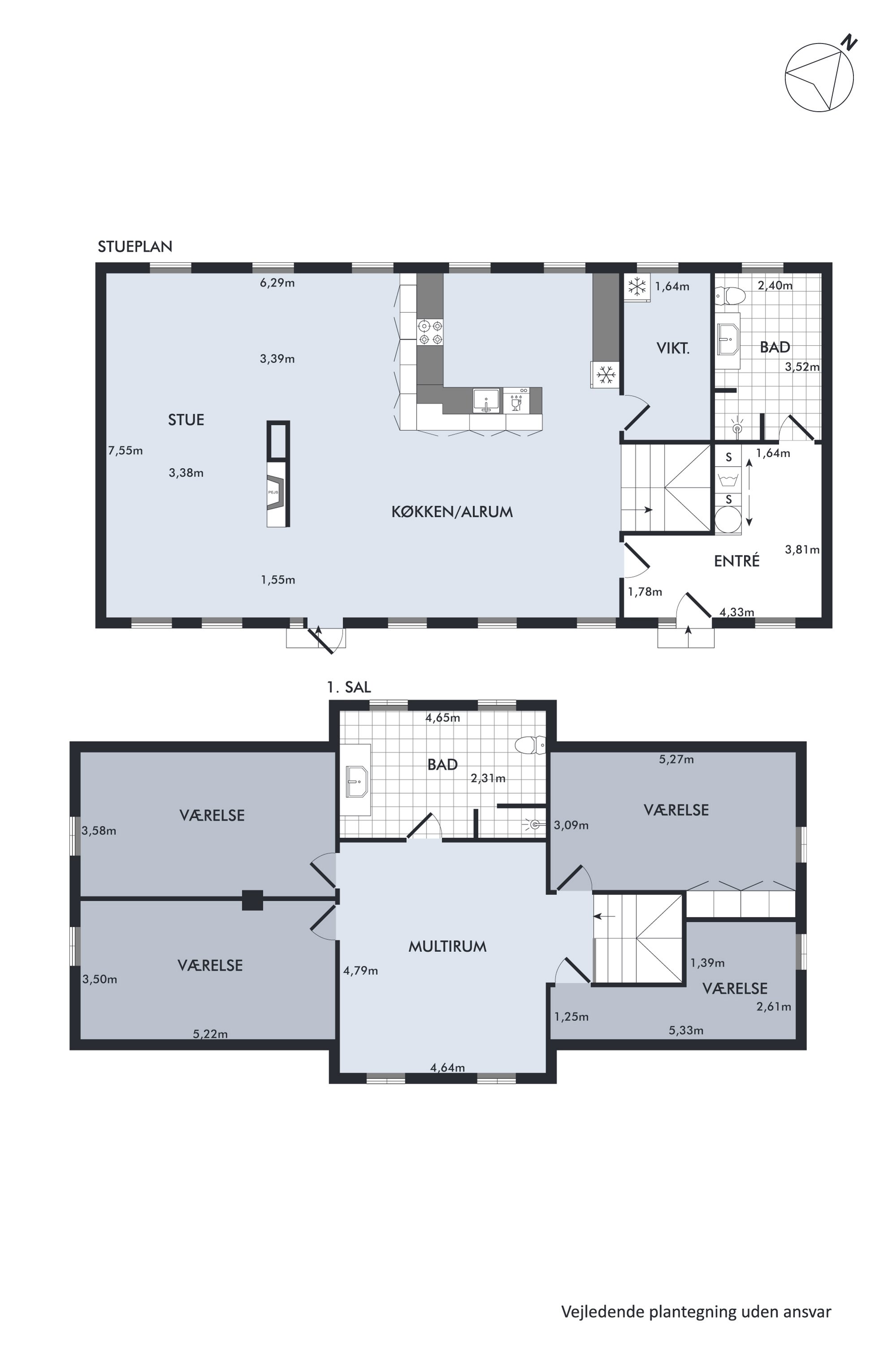 Plantegninger billede af Vindumvej 75, 8850 Bjerringbro
