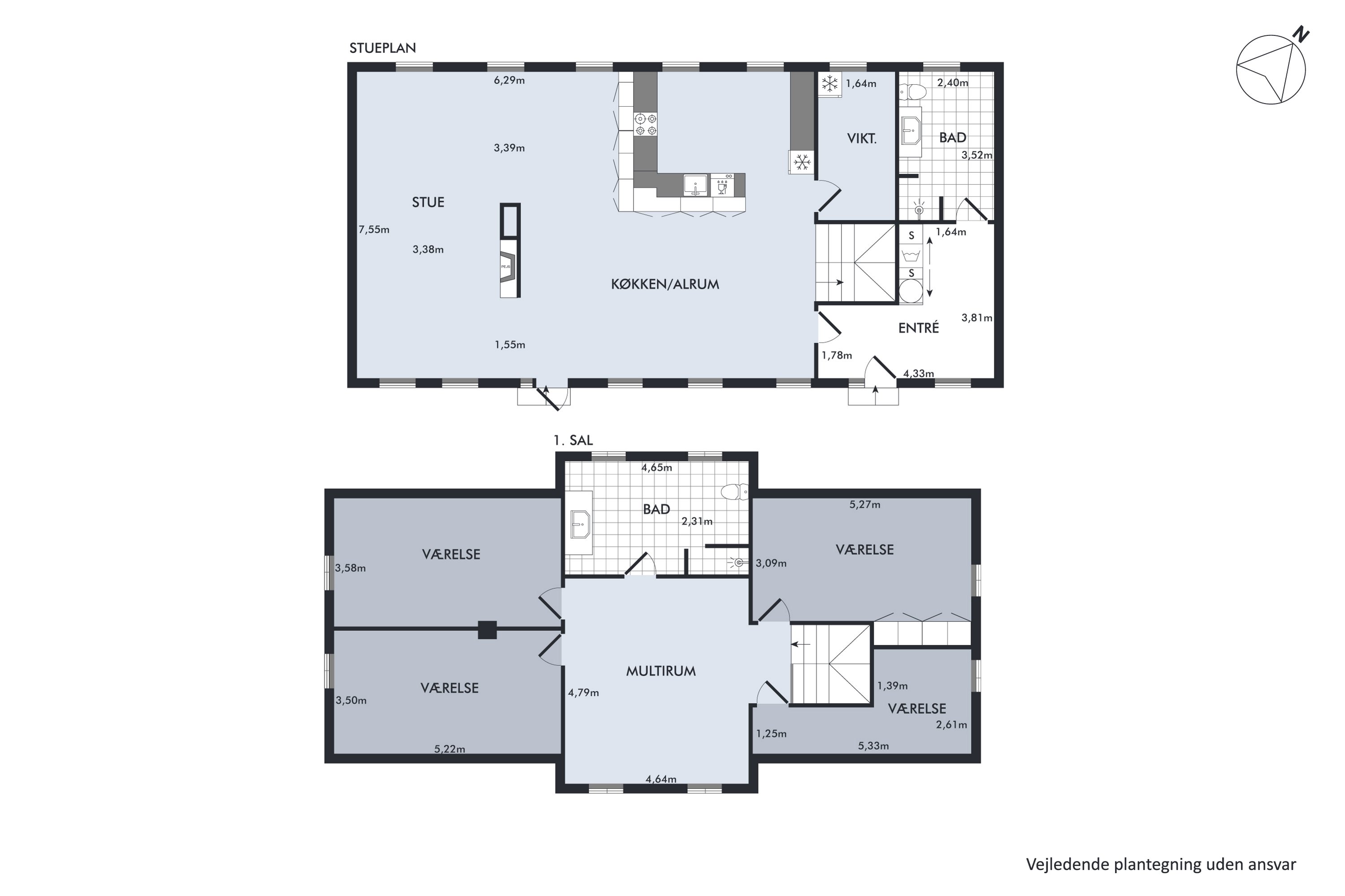Plantegninger billede af Vindumvej 75, 8850 Bjerringbro