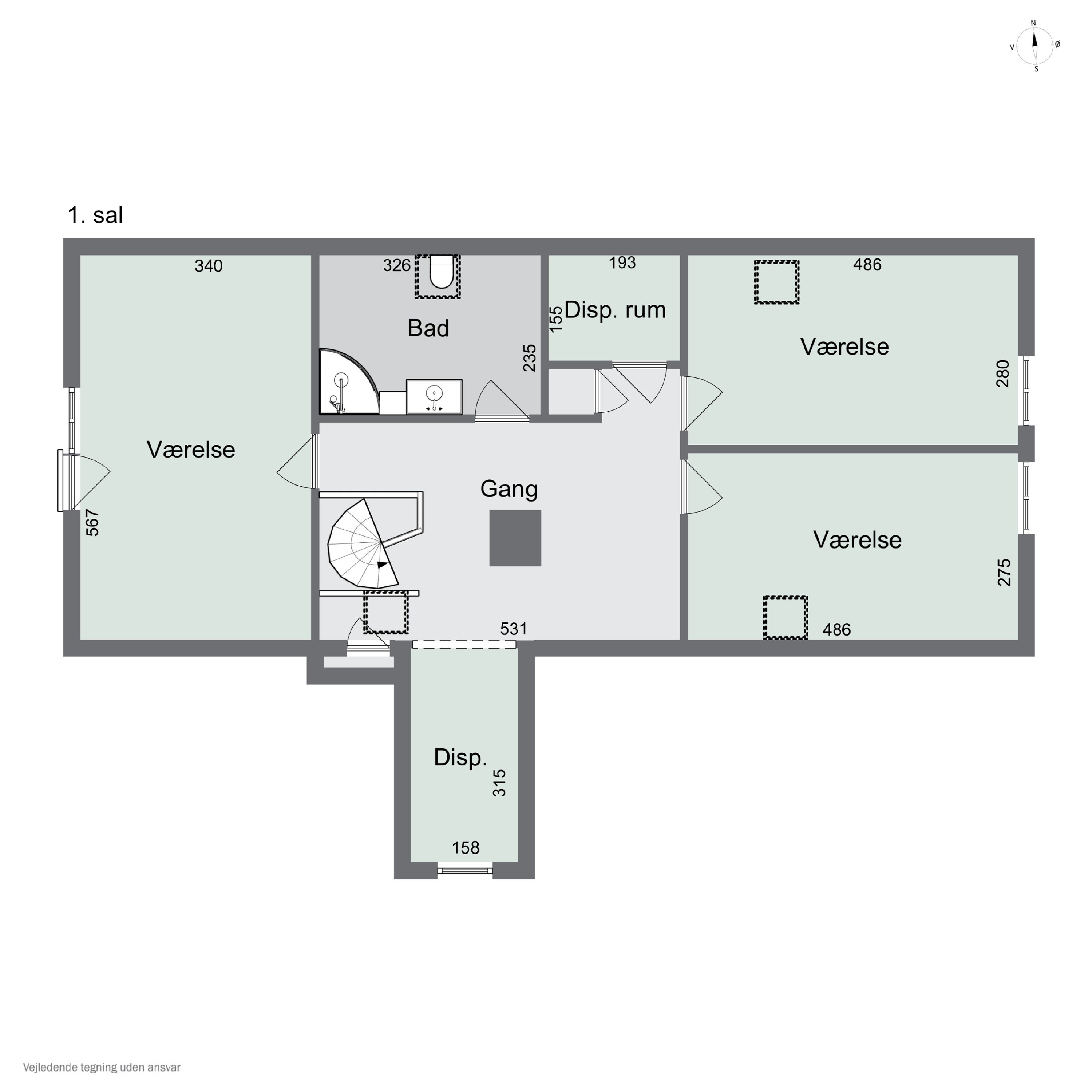 Plantegninger billede af Vesterskovvej 9, Bårse, 4750 Lundby