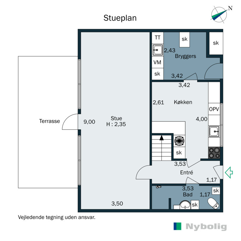 Plantegninger billede af Slåenvej 3, 6600 Vejen