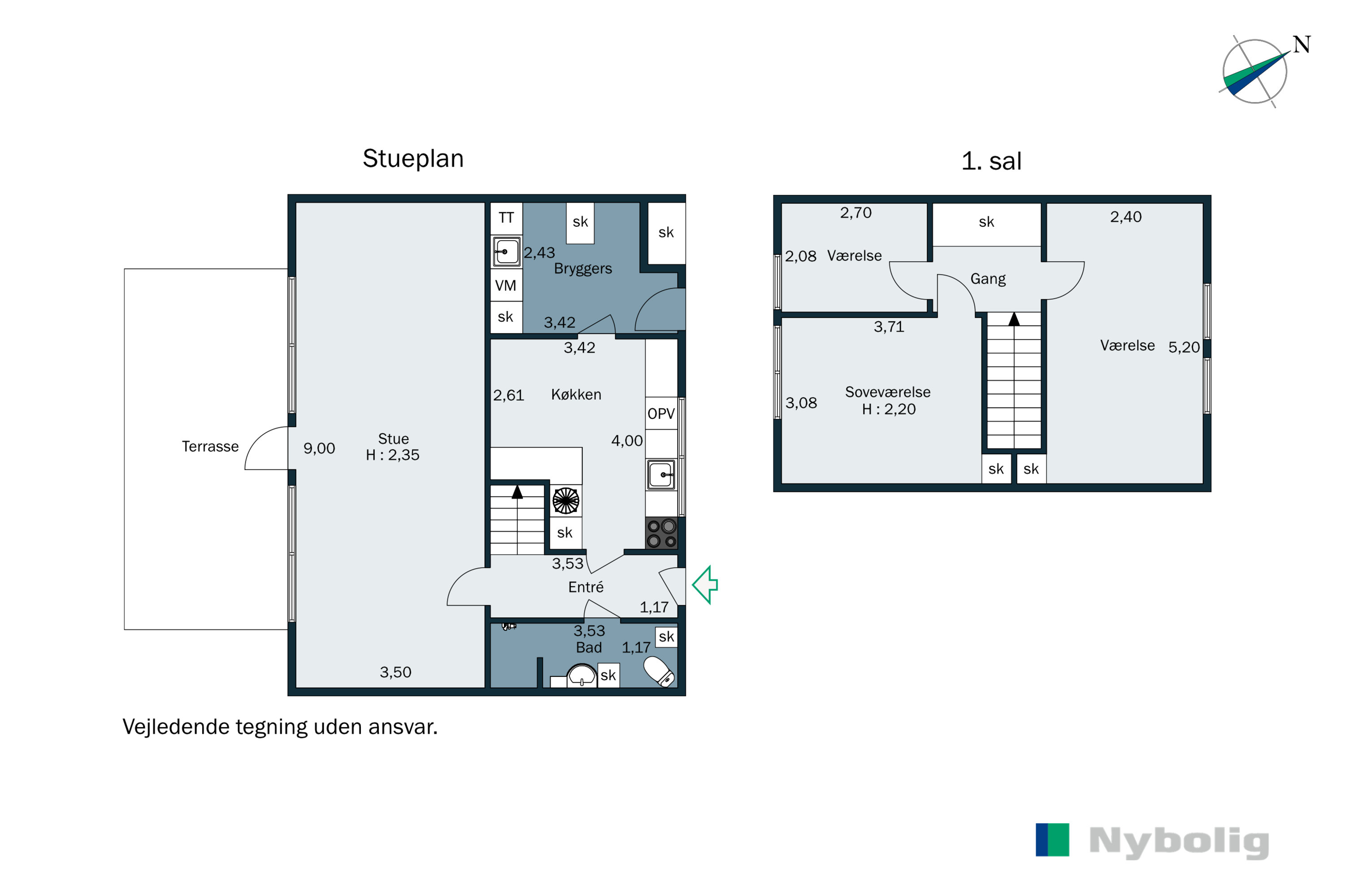 Plantegninger billede af Slåenvej 3, 6600 Vejen