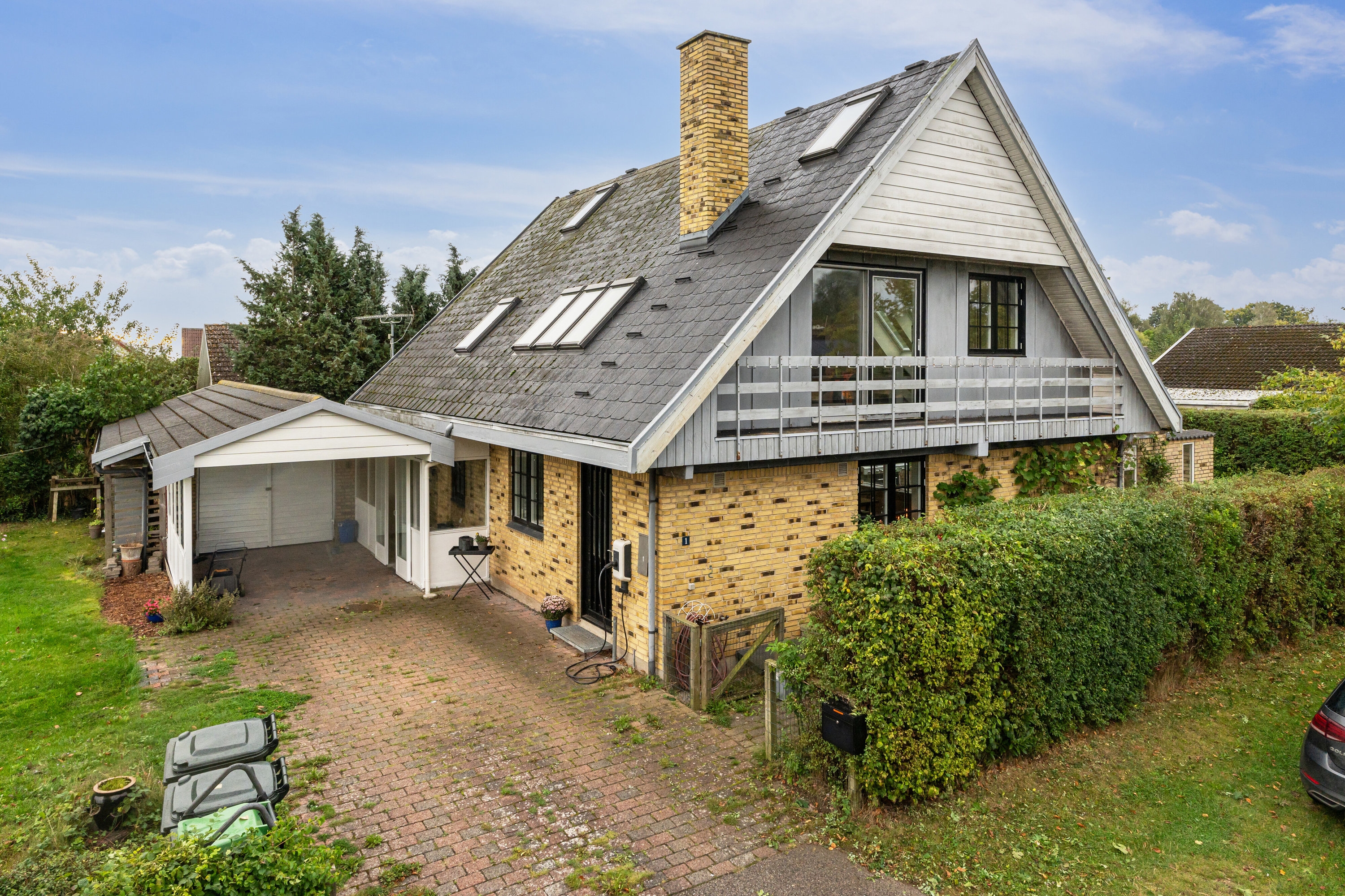 Fremhævet set fra haven billede i fuldskærmstilstand. Billede af Bovelgårdsvej 1, Gershøj, 4070 Kirke Hyllinge