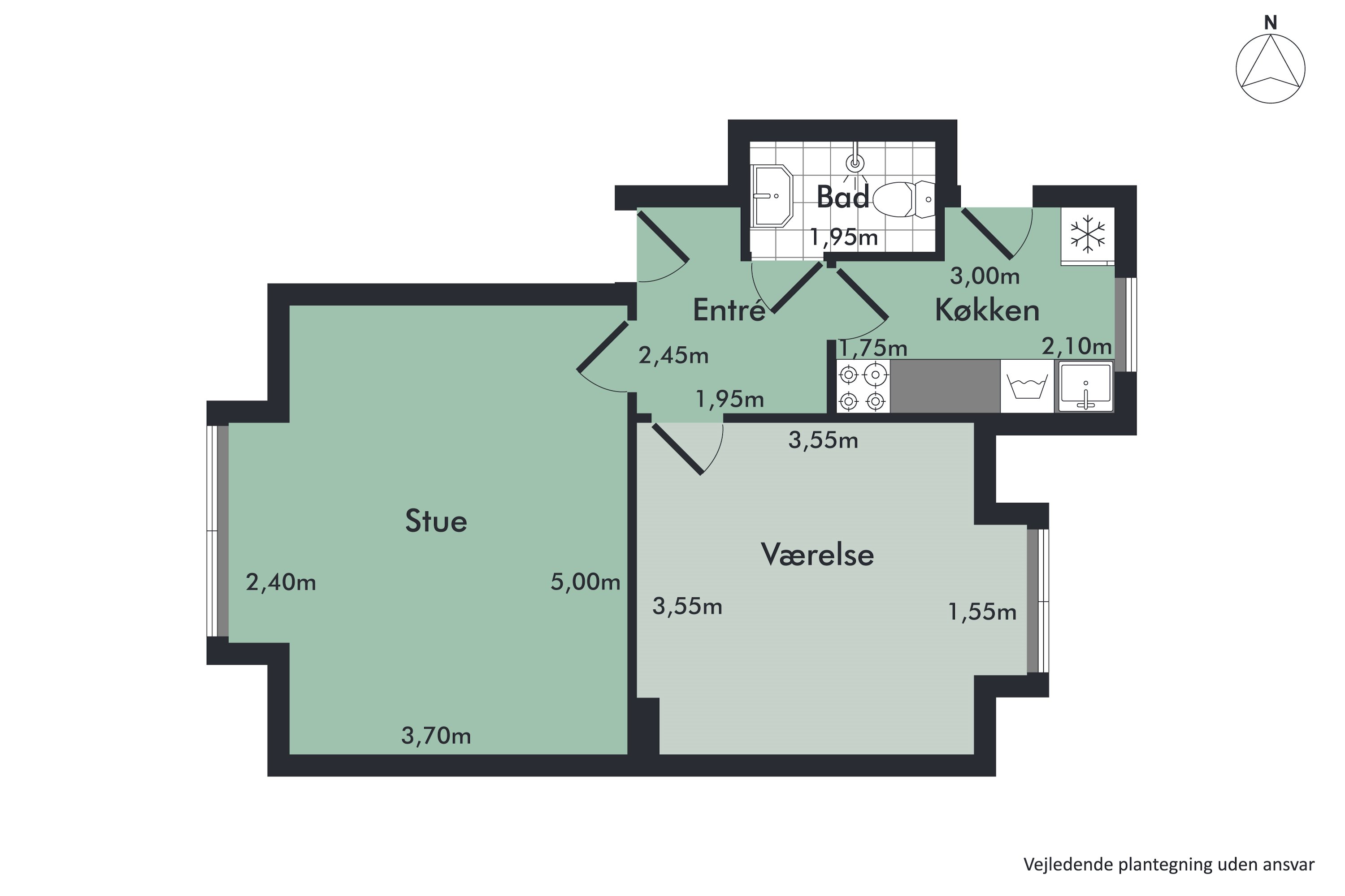 Plantegninger billede af Willemoesgade 8, 3. th., 9000 Aalborg