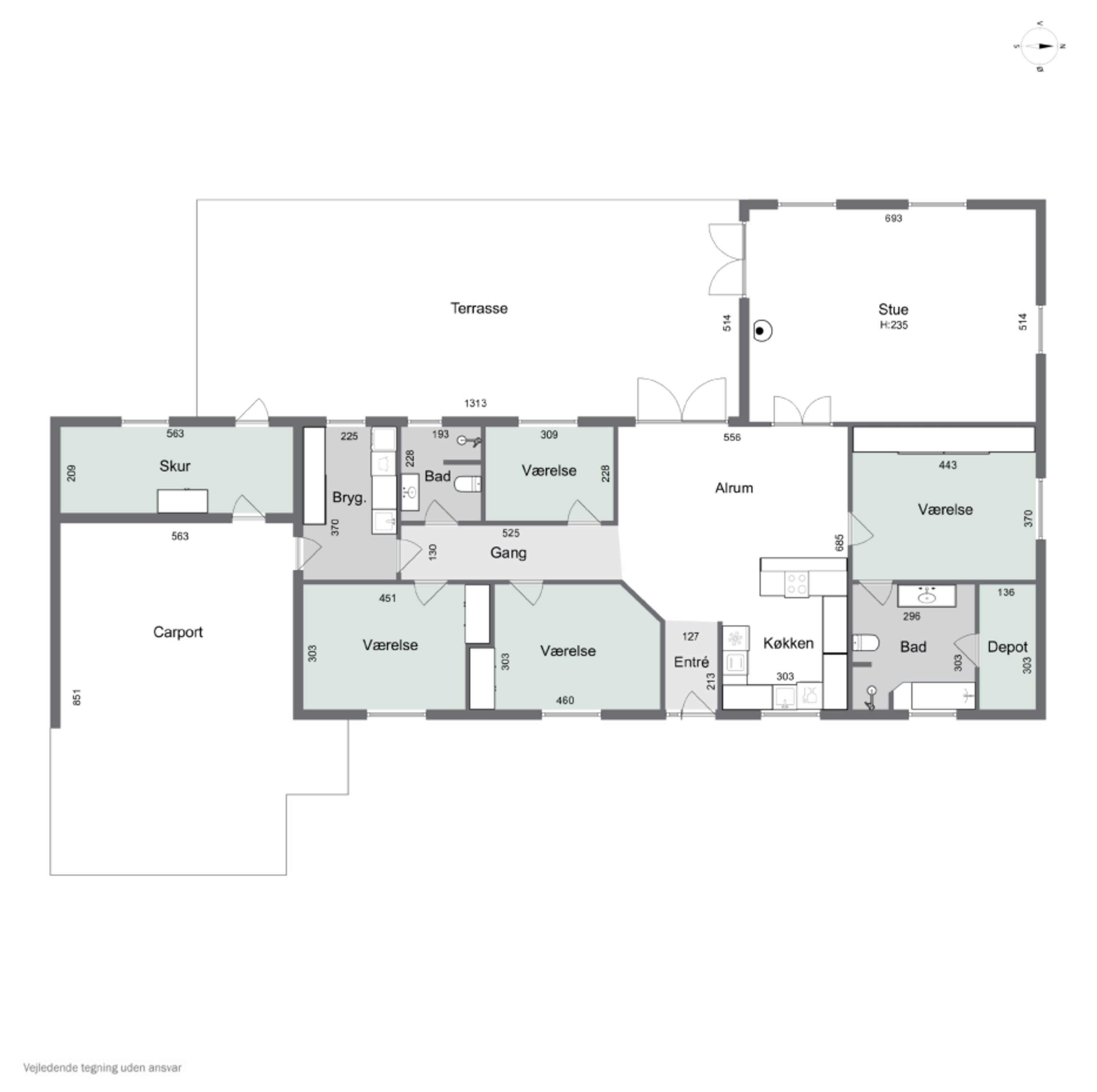 Plantegninger billede af Peter Bonnens Vej 71, 7430 Ikast