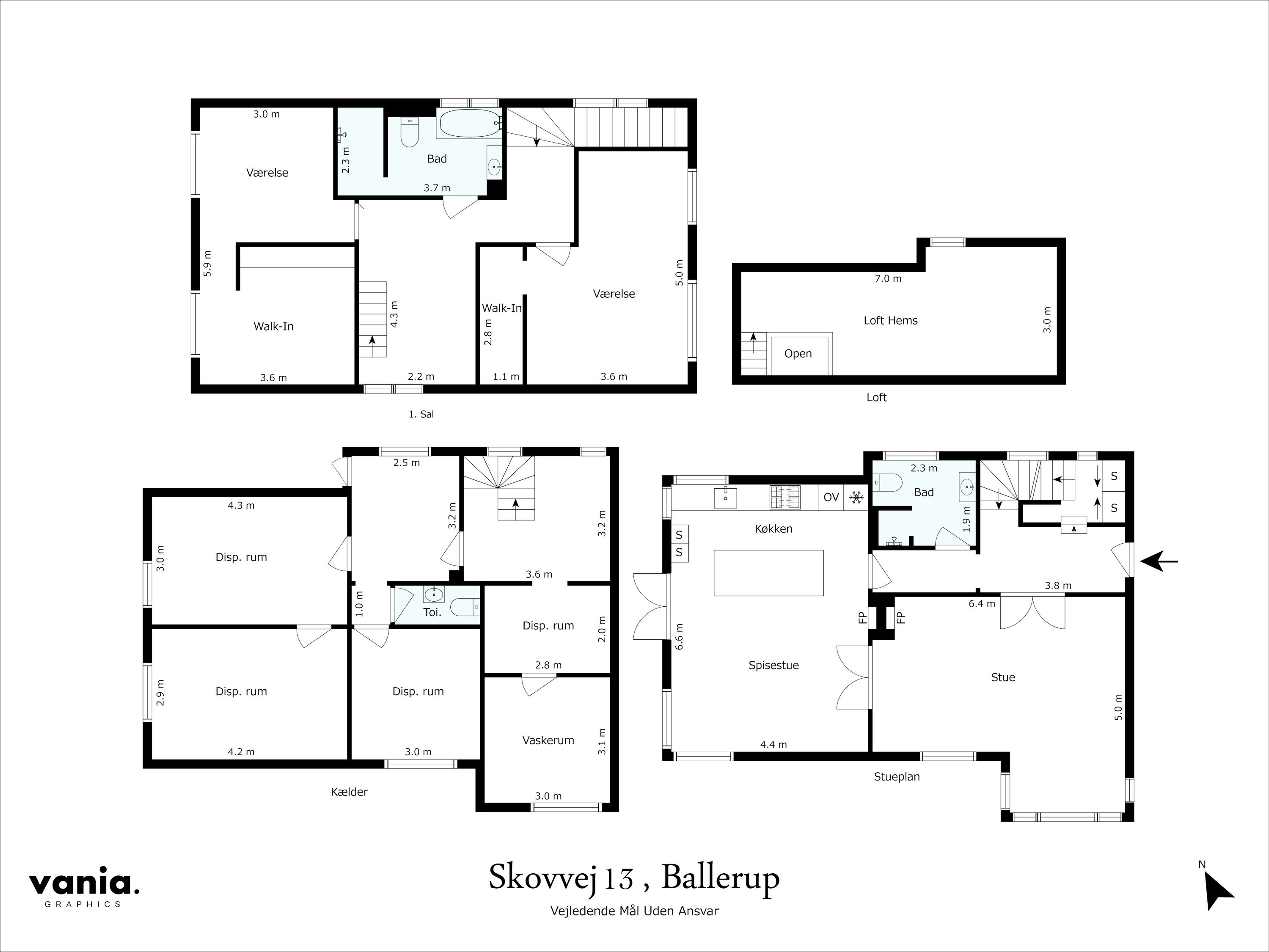 Plantegninger billede af Skovvej 13, 2750 Ballerup