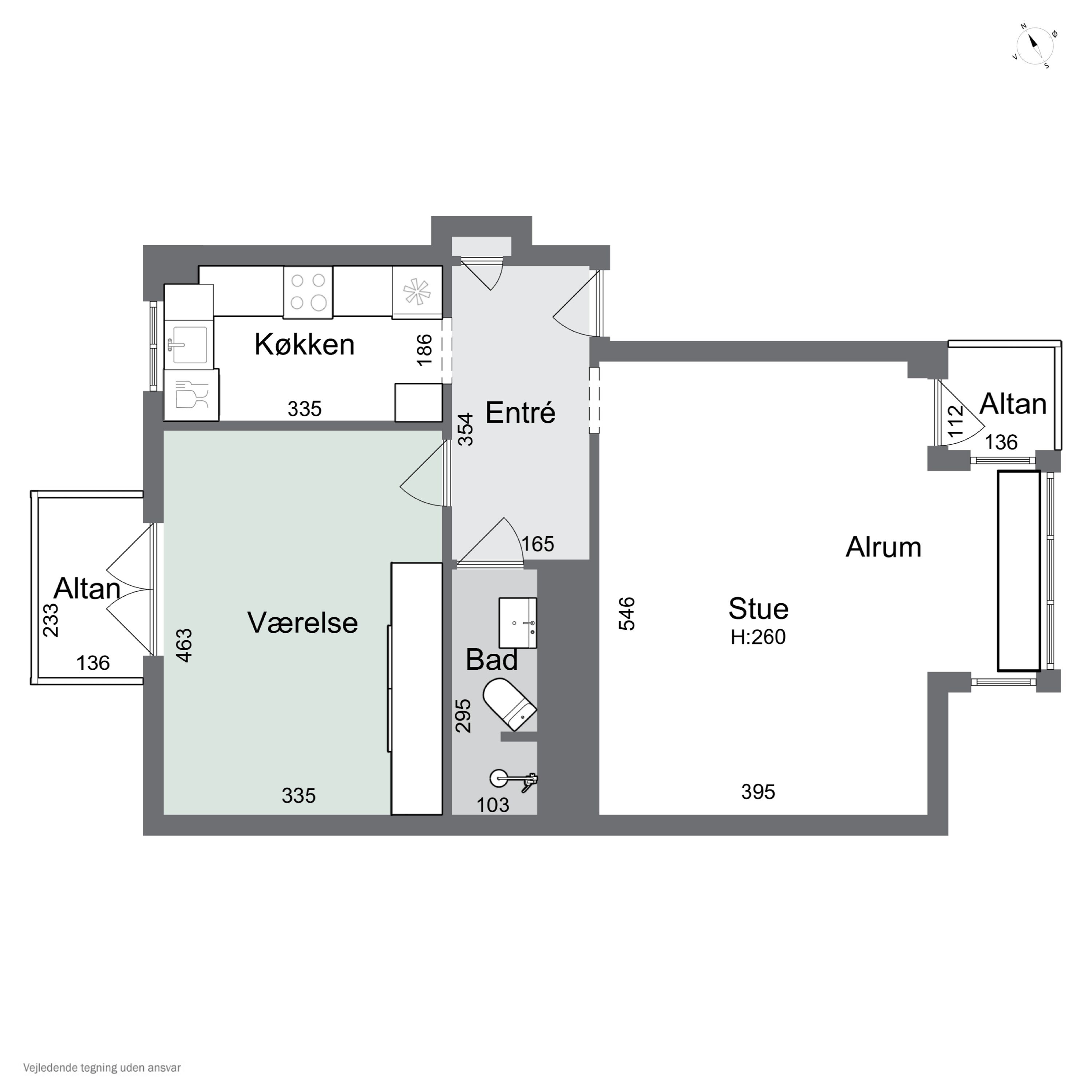 Plantegninger billede af Teisensvej 2B, 1. tv., 5000 Odense C