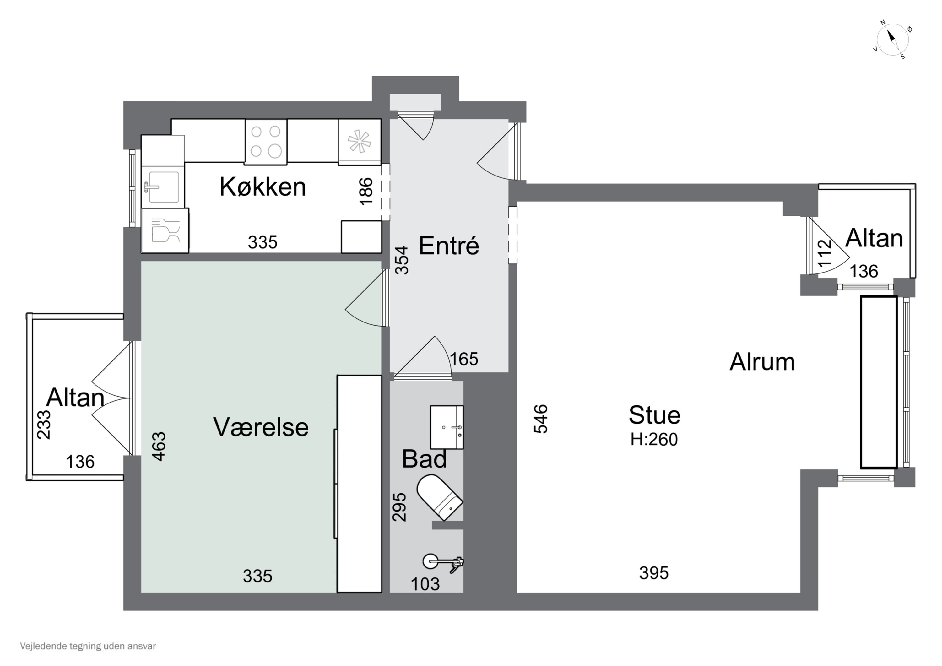 Plantegninger billede af Teisensvej 2B, 1. tv., 5000 Odense C