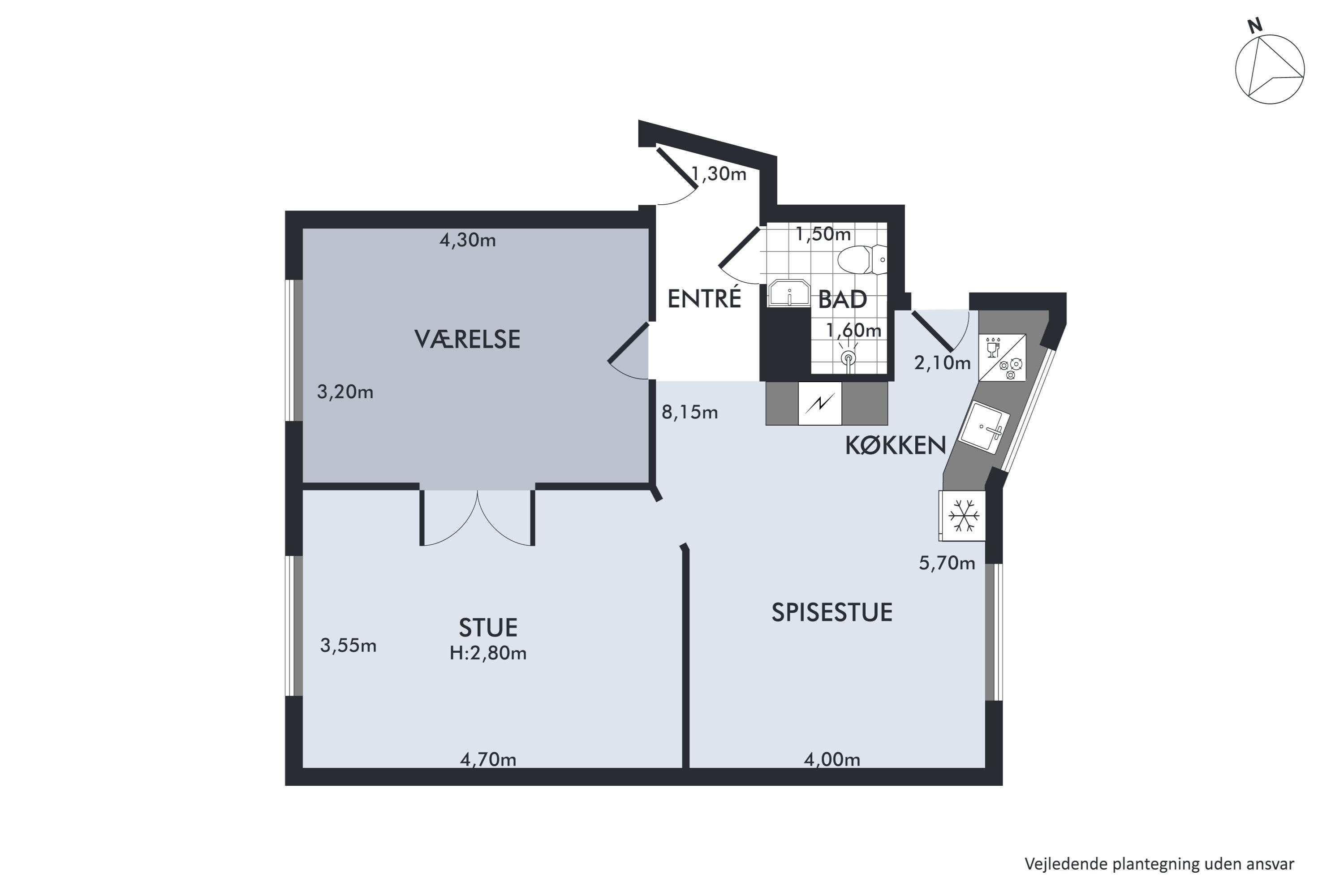 Plantegninger billede af Kong Oscars Gade 6, st.. th., 2100 København Ø