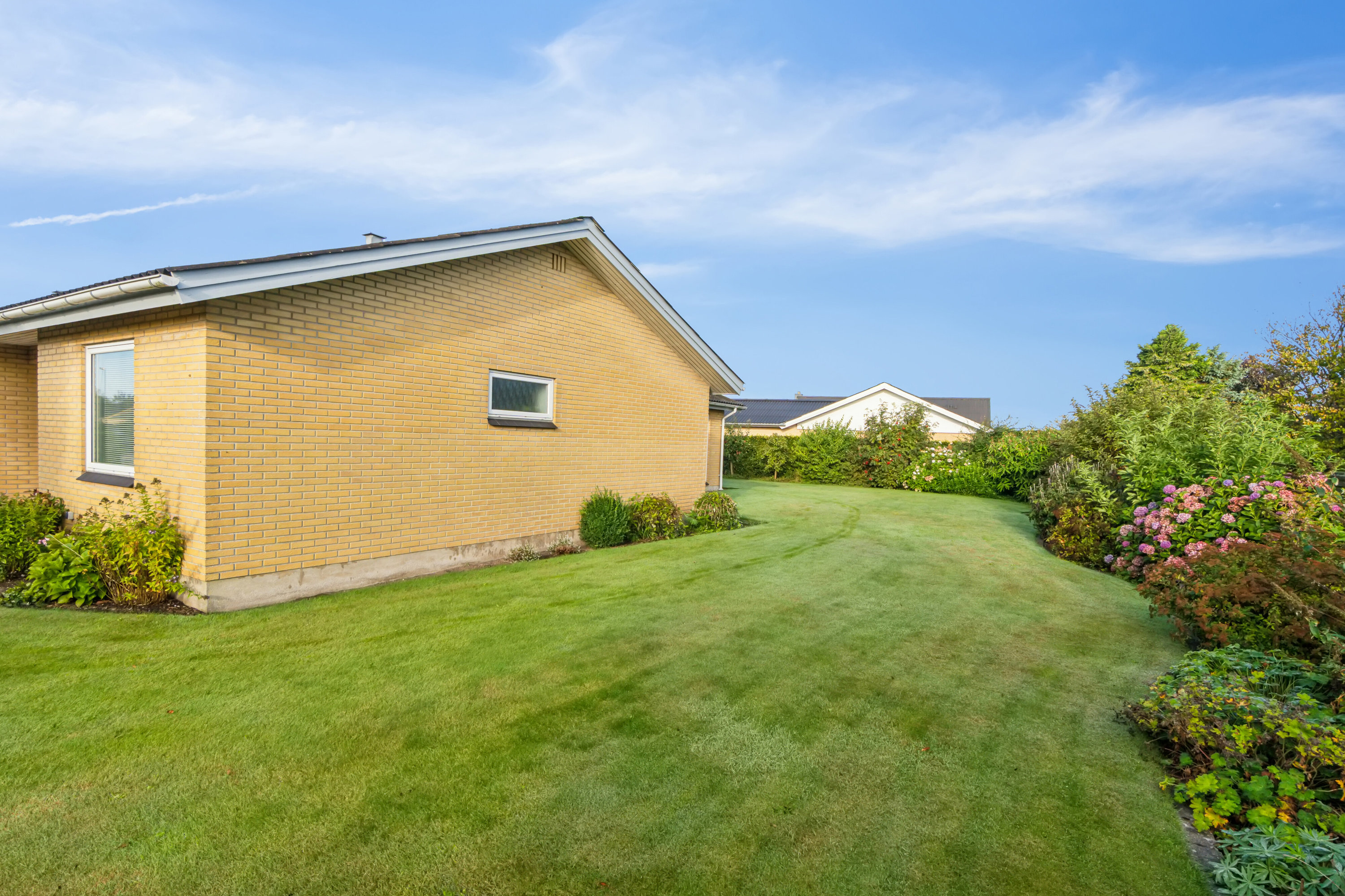 Fremhævet set fra haven billede i fuldskærmstilstand. Billede af Markvænget 6C, Tingstrup, 7700 Thisted