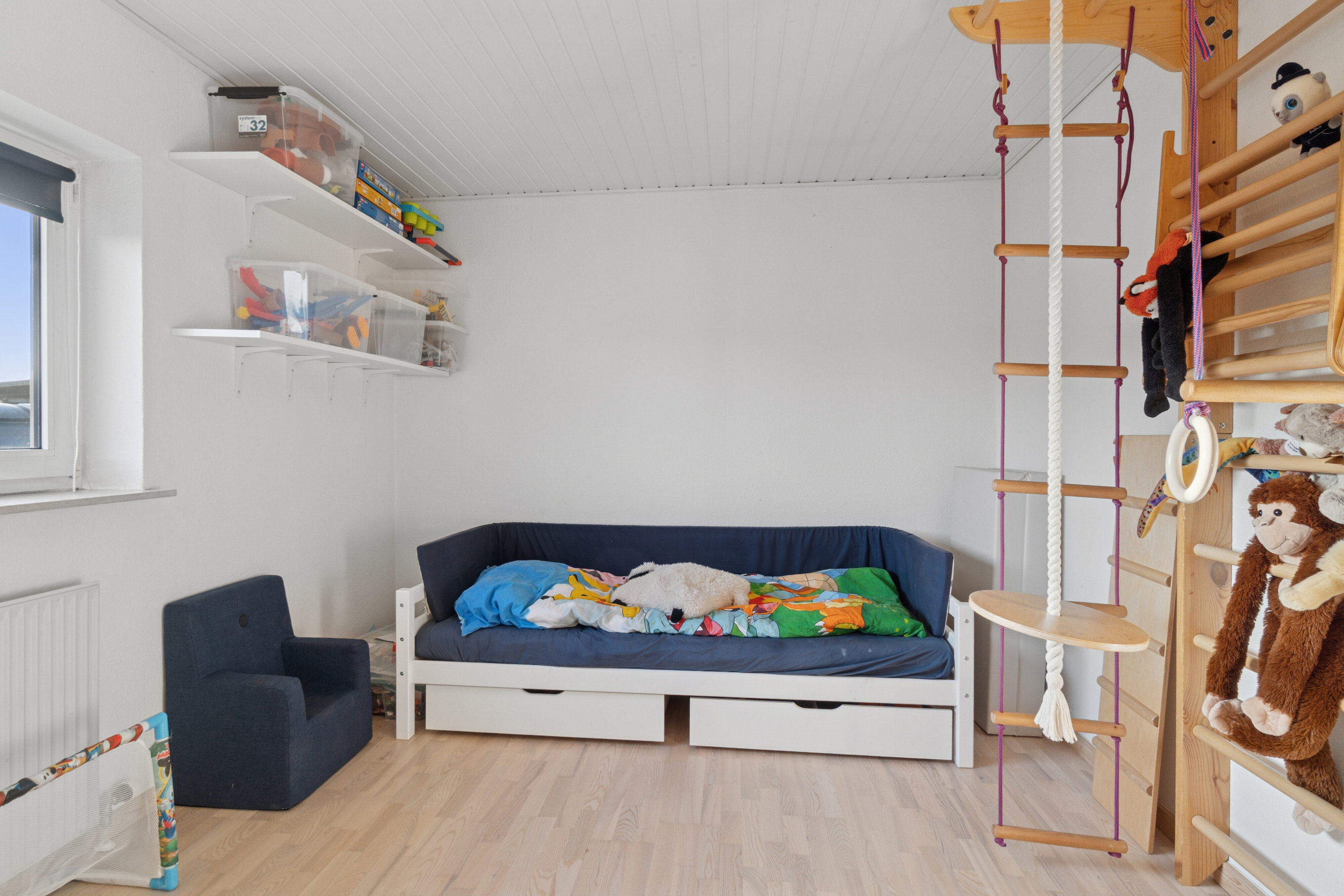 Fremhævet børneværelse billede i fuldskærmstilstand. Billede af Peter Bonnens Vej 71, 7430 Ikast